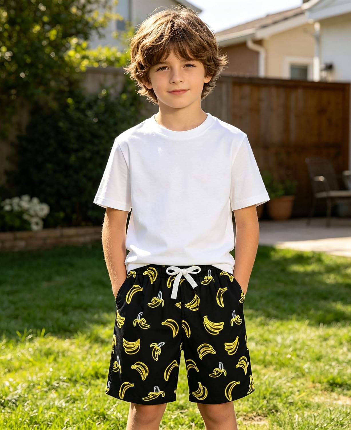BFUSTYLE Boys Swim Trunks Mesh Lining Kids Bathing Suit 5-14 Years Shorts