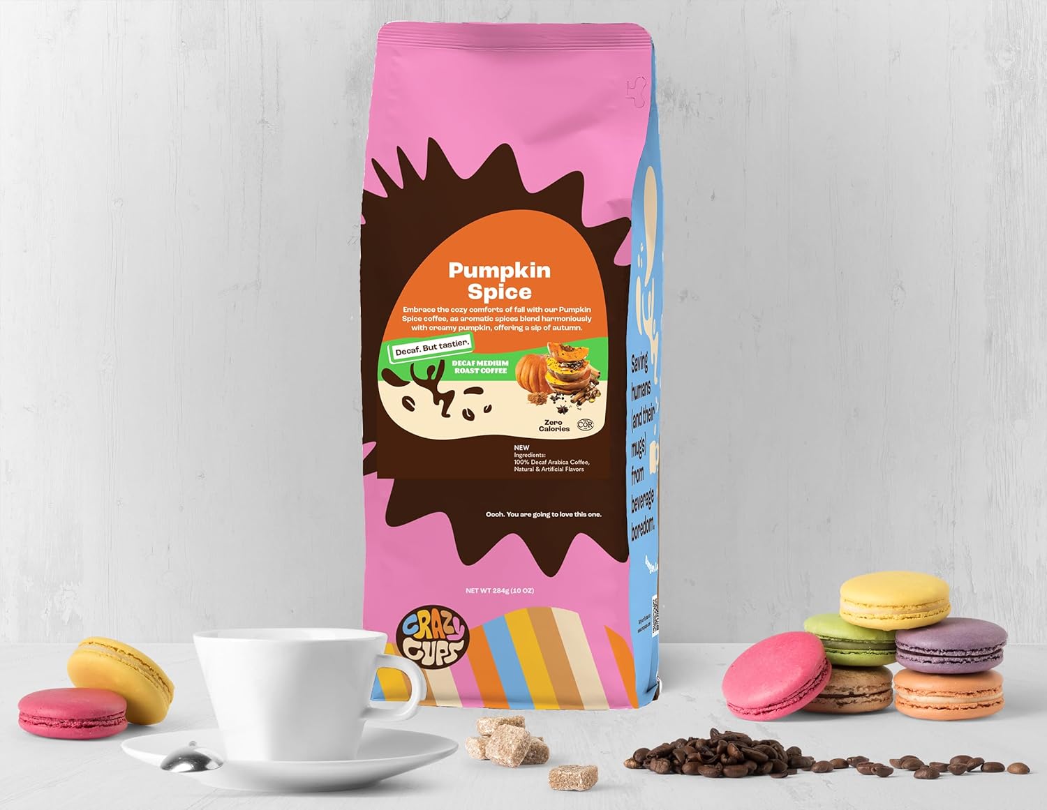 Crazy Cups Flavored Ground Coffee, Cinnamon French Toast, in 10 oz Bag, For Brewing Flavored Hot or Iced Coffee