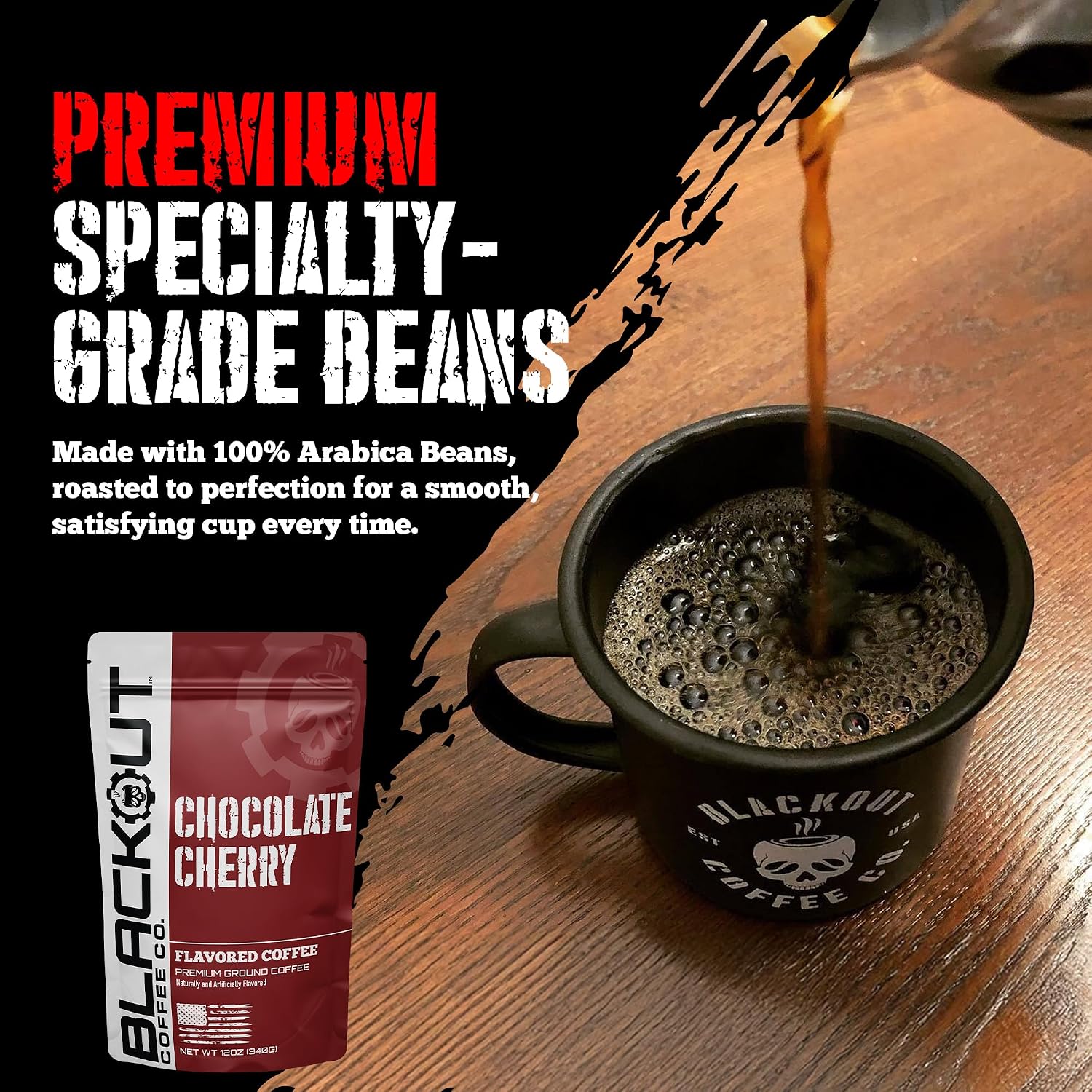 Blackout Coffee Blueberry Crumble Ground Coffee, Medium Roast, 12 oz