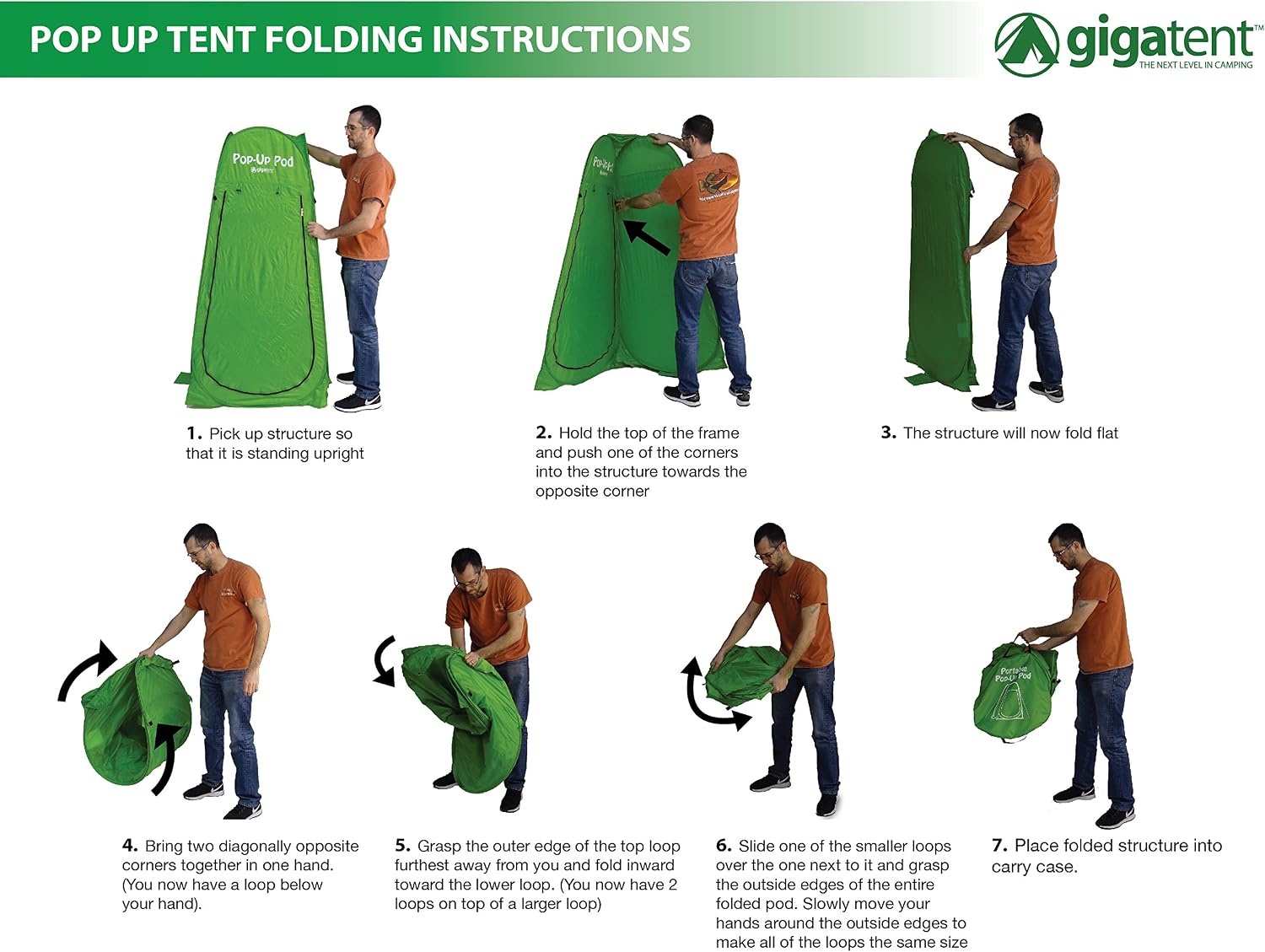 GigaTent Pop Up Pod Changing Room Privacy Tent – Instant Portable Outdoor Shower Tent, Camp Toilet