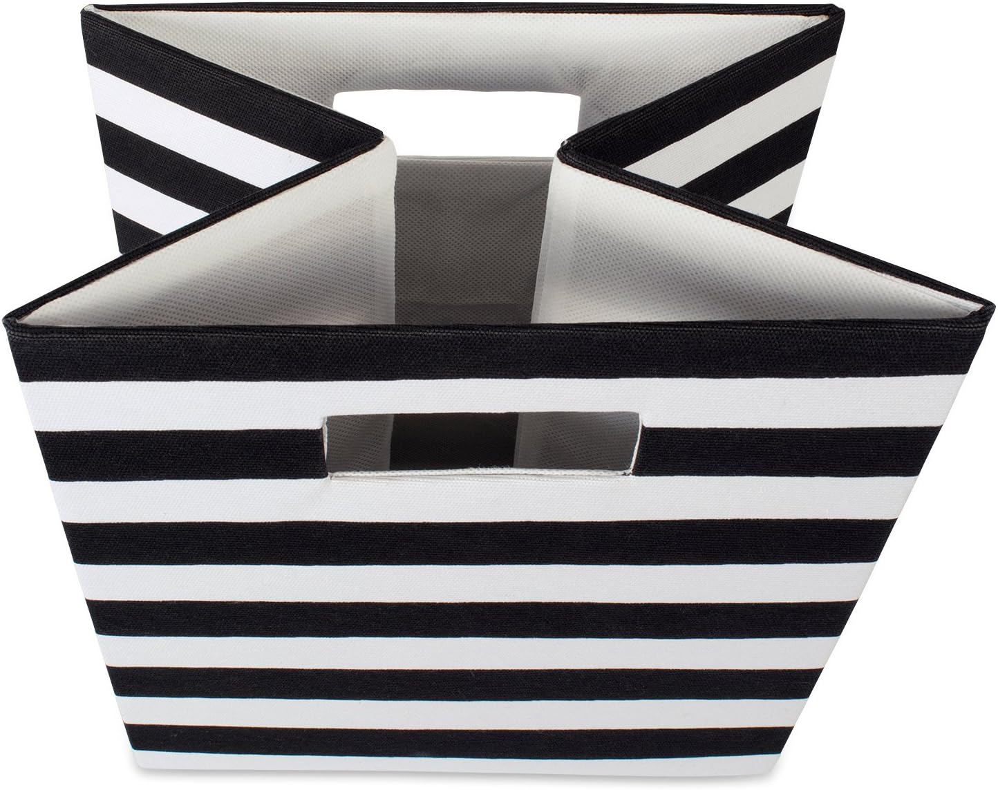 DII Polyester Cube Storage Collection Collapsible Hard Sided Bin, 13x13x13, Black