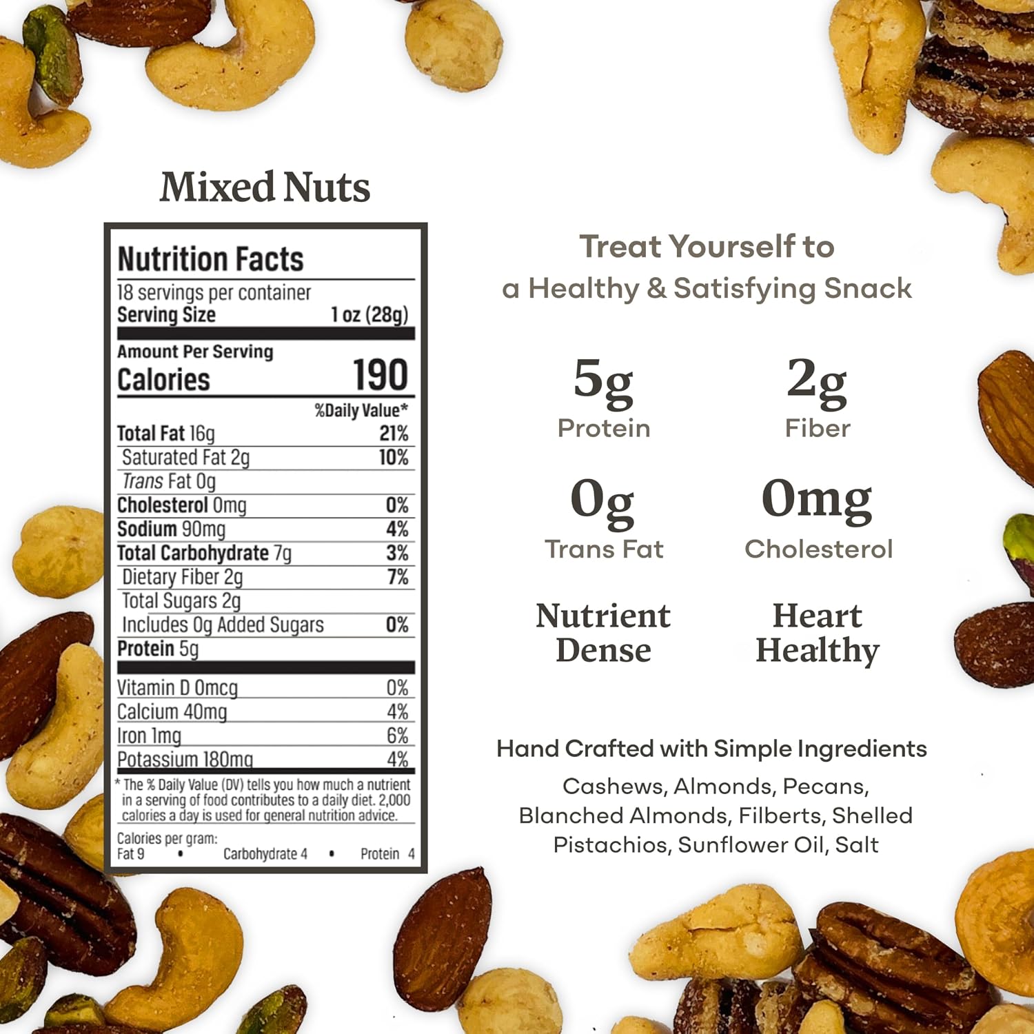 Belmont Peanuts Gourmet Sea-Salted Virginia Peanuts, 20 oz (1 Pack) – Only 3 Simple Ingredients, No Preservatives, 7g Protein – A Premium, Salty, Crunchy, Hand Seasoned Snack