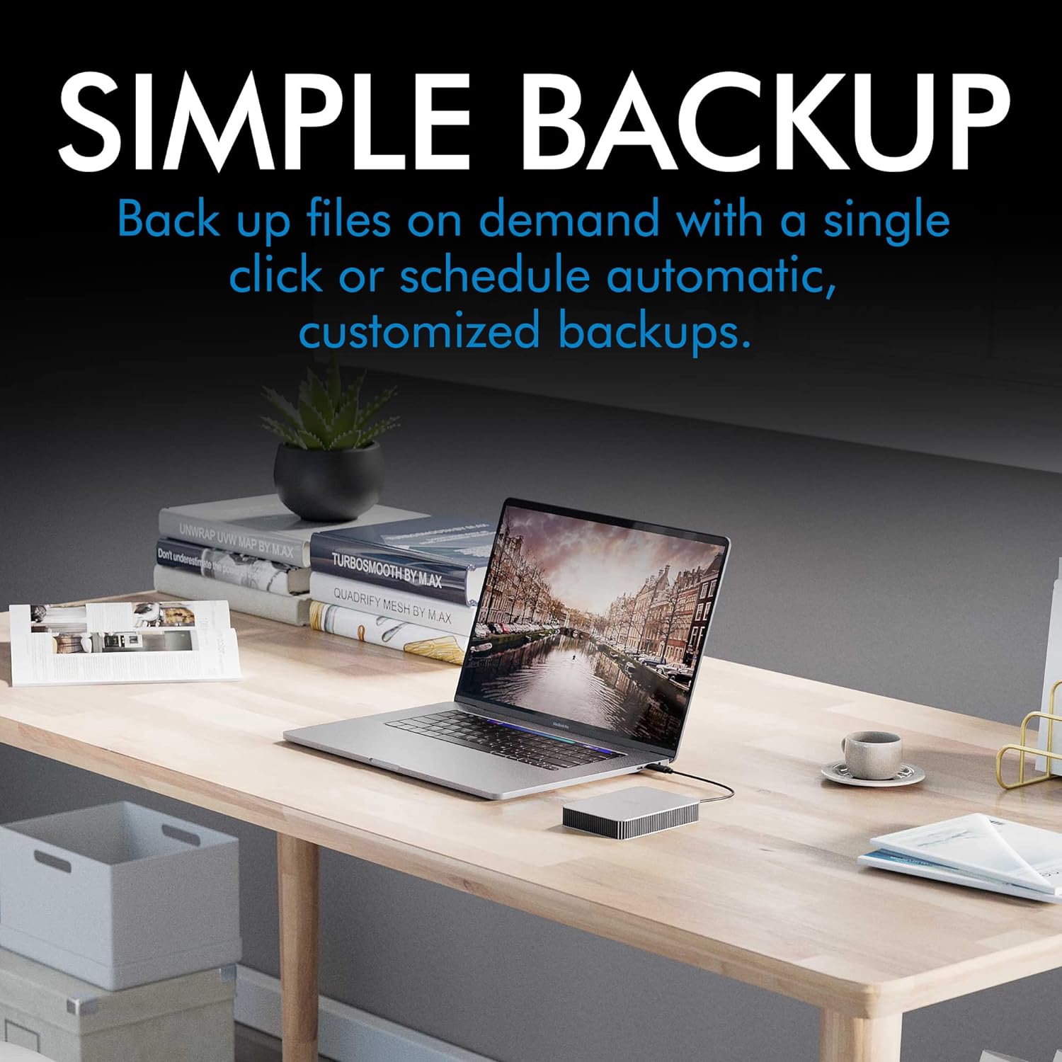 LaCie Mobile Drive, 5TB, External Hard Drive Portable - Moon Silver, USB-C 3.2, for PC and Mac, Post-Consumer Recycled