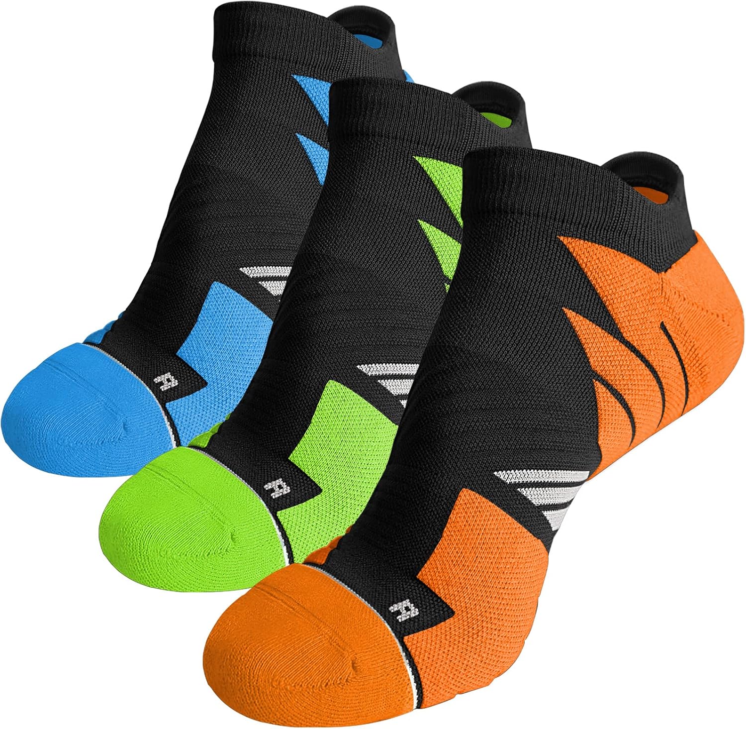 Hylaea Unisex Coolmax No Show Athletic Running Socks, Cushioned No Blisters