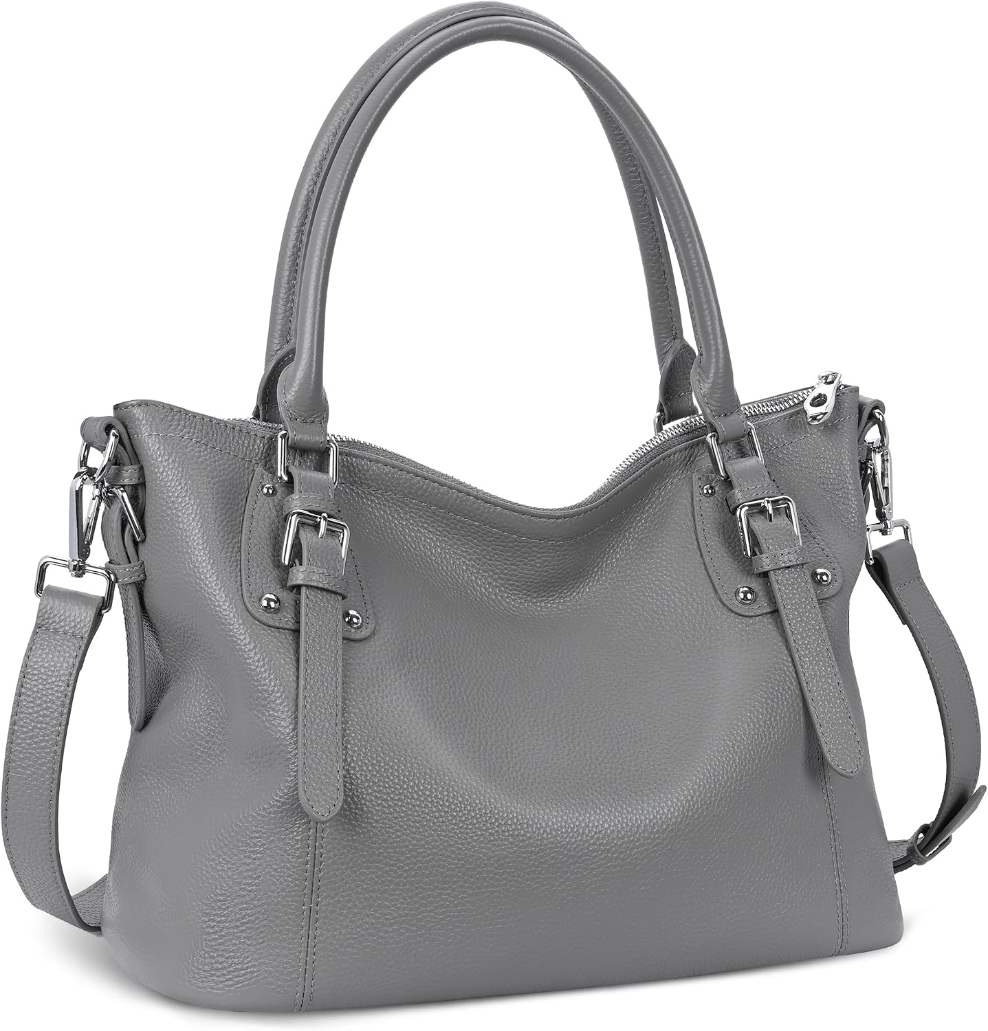 HESHE Leather Purses and Handbag for Women Shoulder Bag Tote Top Handle Bag | Genuine Designer Large Capcity Hobo Crossbody Satchel Travel Work Ladies Zippered Ladies Daily Bag Adjustable Long Strap