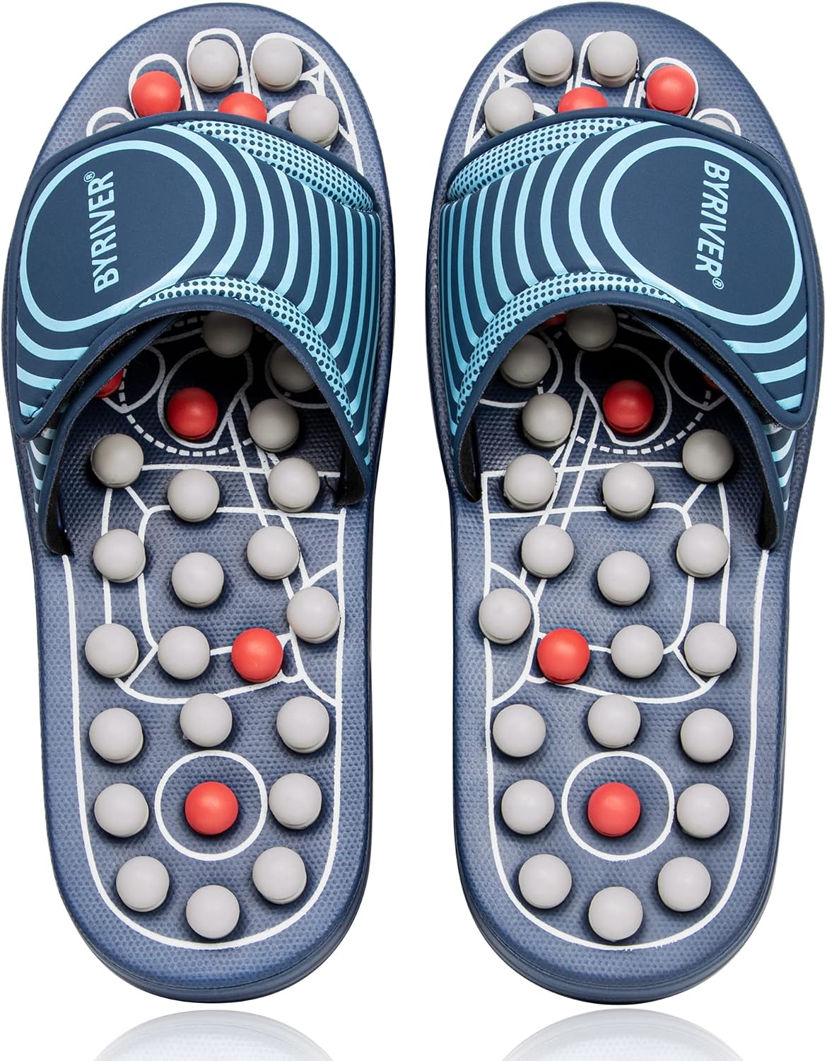 BYRIVER Blood Circulation Foot Massager for Healthy Leg Feet, Cold Leg Therapy Massage Tools, Healthcare Slippers Sandals Shoes