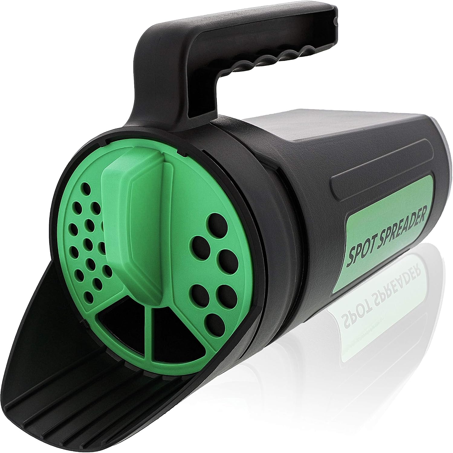 Hand Spreader Shaker for Seed, Salt, De-Icer, Ice Melt, Earth Food and Fertilizer - Multiple Opening Sizes for Any Need - Up to 80 Oz
