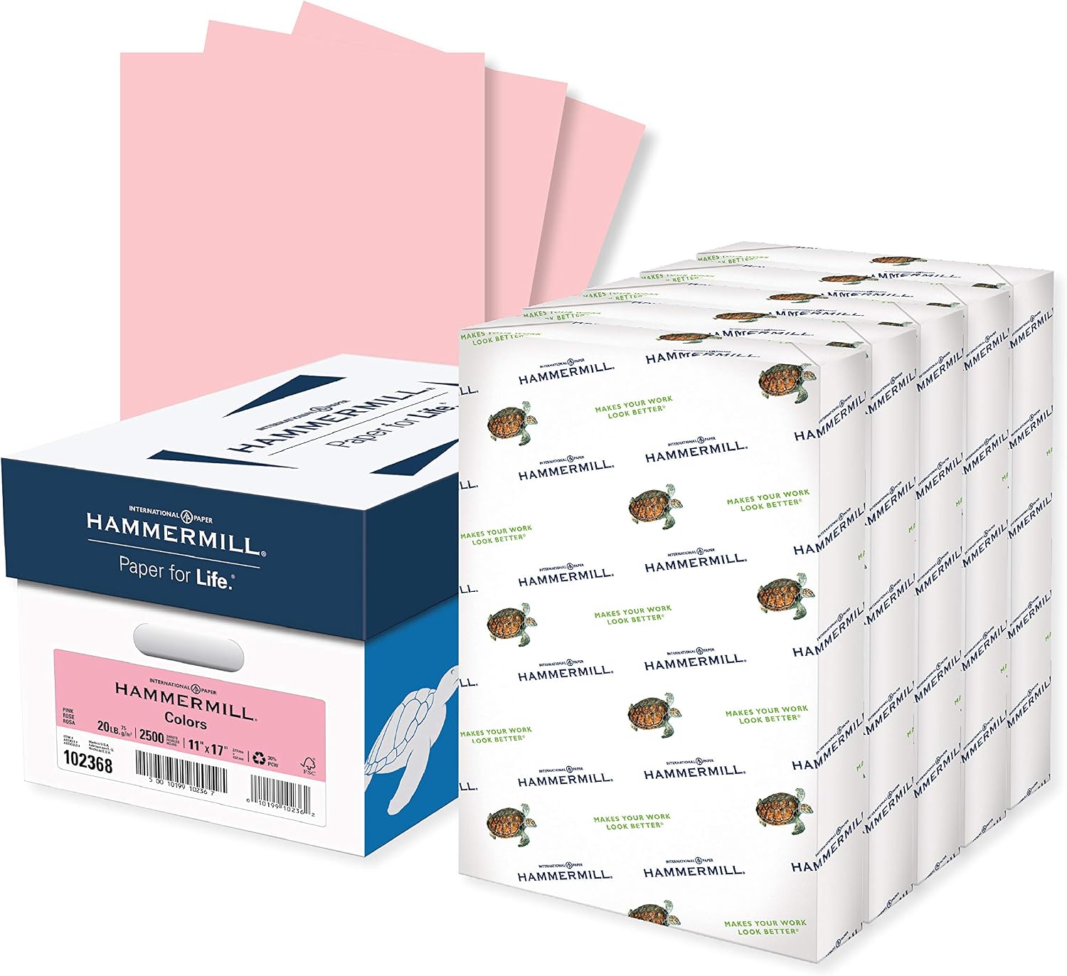 Hammermill Colored Paper, 20 lb Ivory Printer Paper, 8.5 x 11 - Made in the USA, Pastel Paper, 103176R - 1 Ream (500 Sheets)