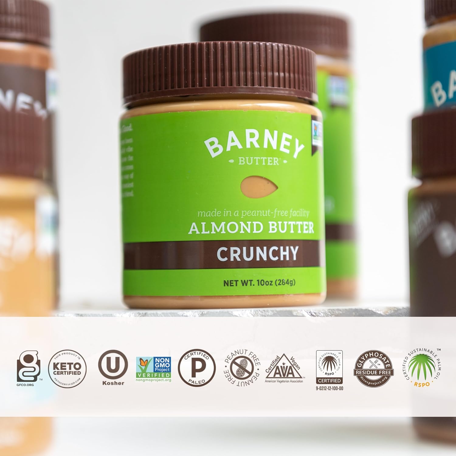 Barney Butter Almond Butter, Smooth, 16 Ounce Jar, Skin-Free Almonds, No Stir, Non-GMO, Gluten Free, Keto, Paleo, Vegan