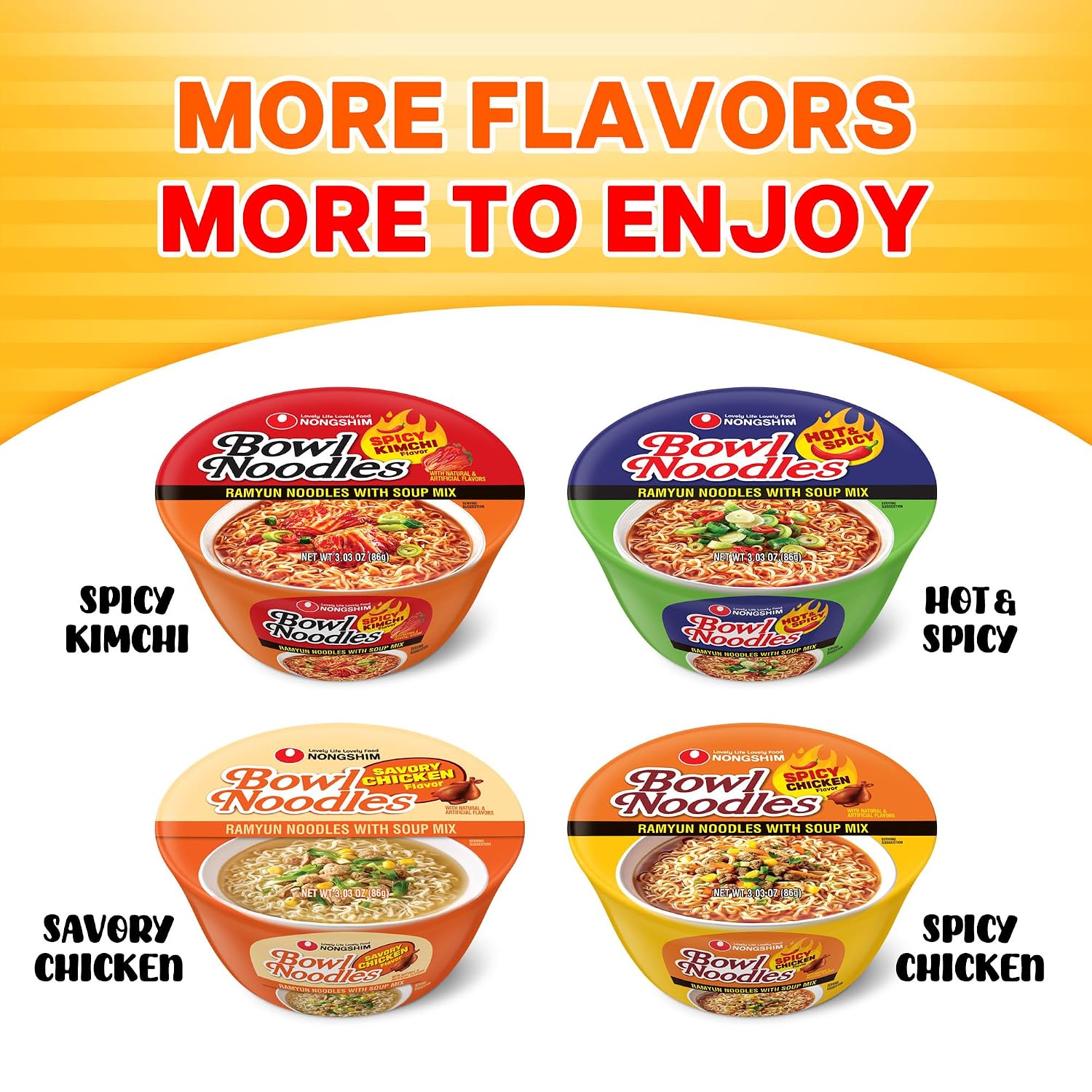 Nongshim HOT & SPICY Noodle Soup, 3.03 Ounce (Pack of 1)