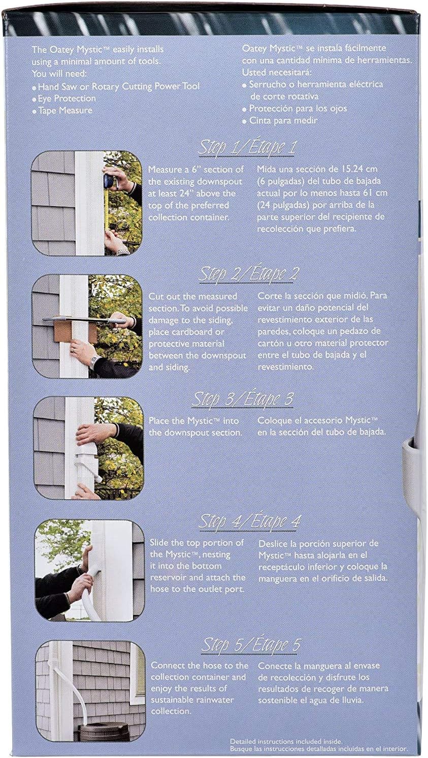 Oatey Mystic Rainwater Collection System Fits 2" X 3" Residential Downspouts (Тwo Рack)