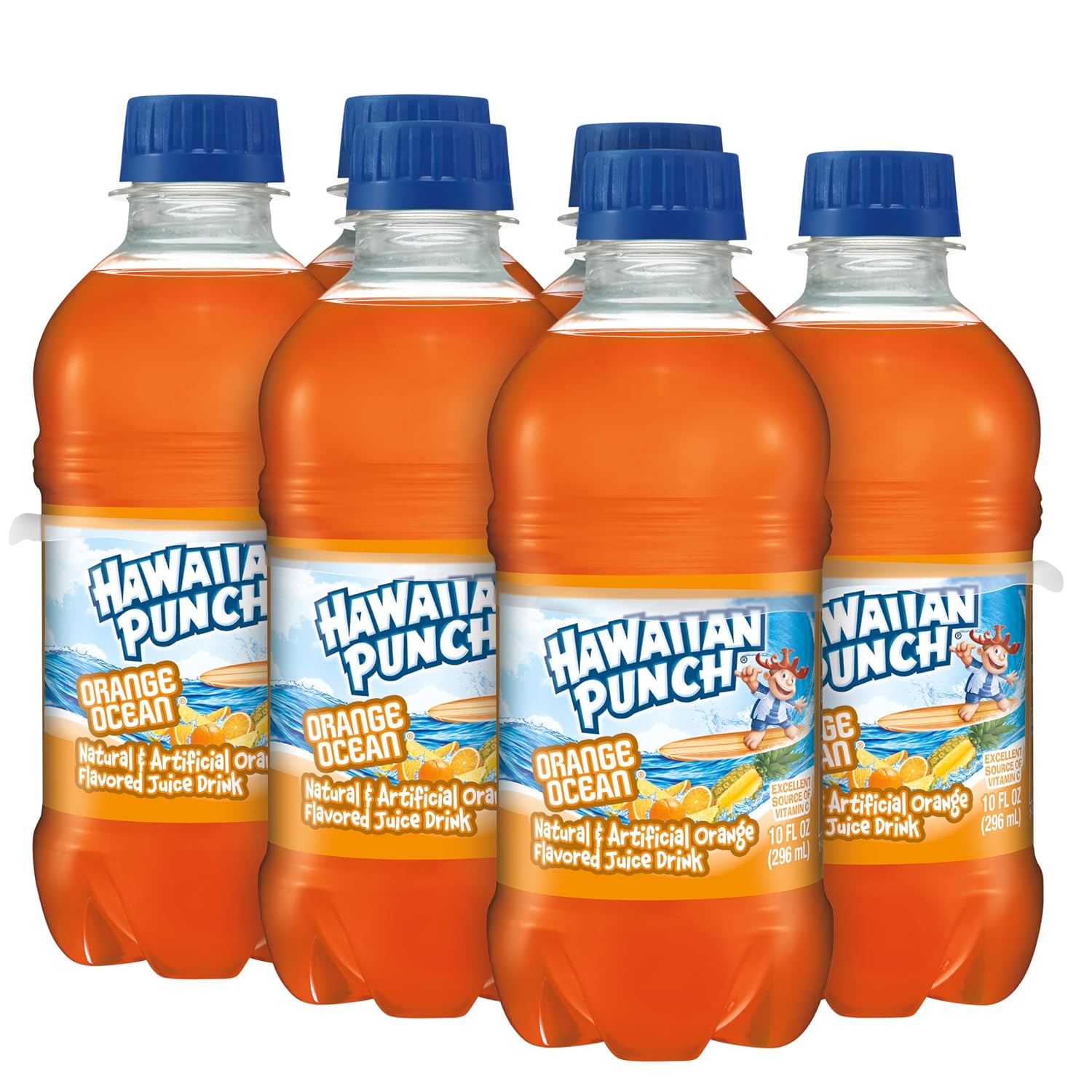 Hawaiian Punch Polar Blast Fruit Juice Drink, 10 Fl Oz Bottles, 24 Count (4 Packs Of 6), Ready-to-drink, On-the-go, Caffeine-free, Carbonation-free, Gluten-free, Excellent Source Of Vitamin C