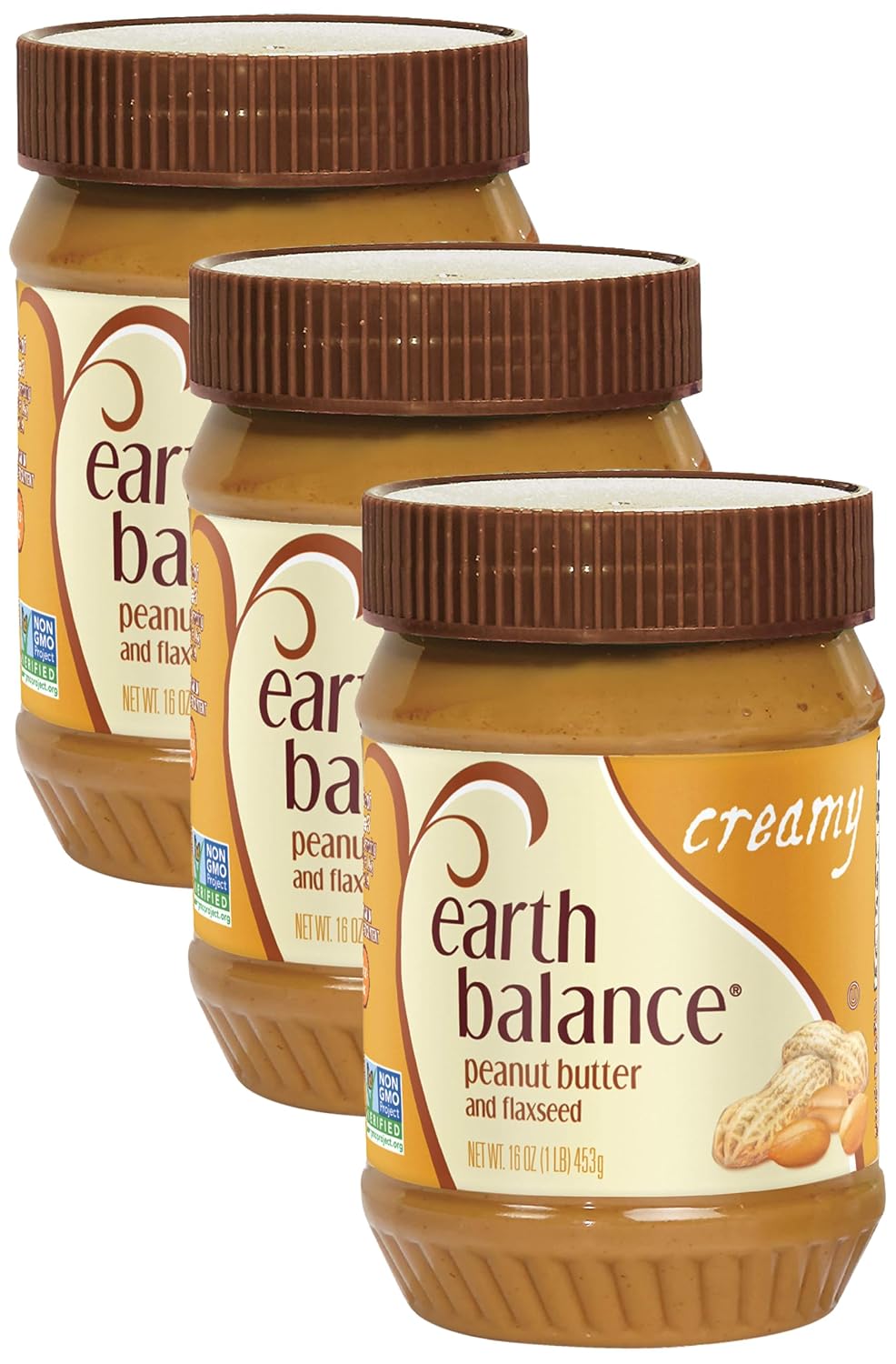 Earth Balance Creamy Peanut Butter and Flaxseed Spread, 16 oz.