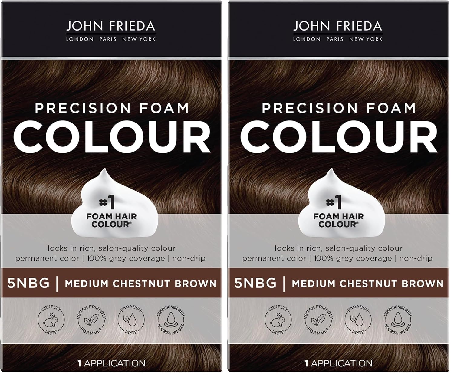 John Frieda Precision Foam Colour Light Natural Blonde 9N, 1 Application | Full Gray Coverage, Anti-Fade Color, Light Blonde Tone, Deep Saturation, Easy Foam Application
