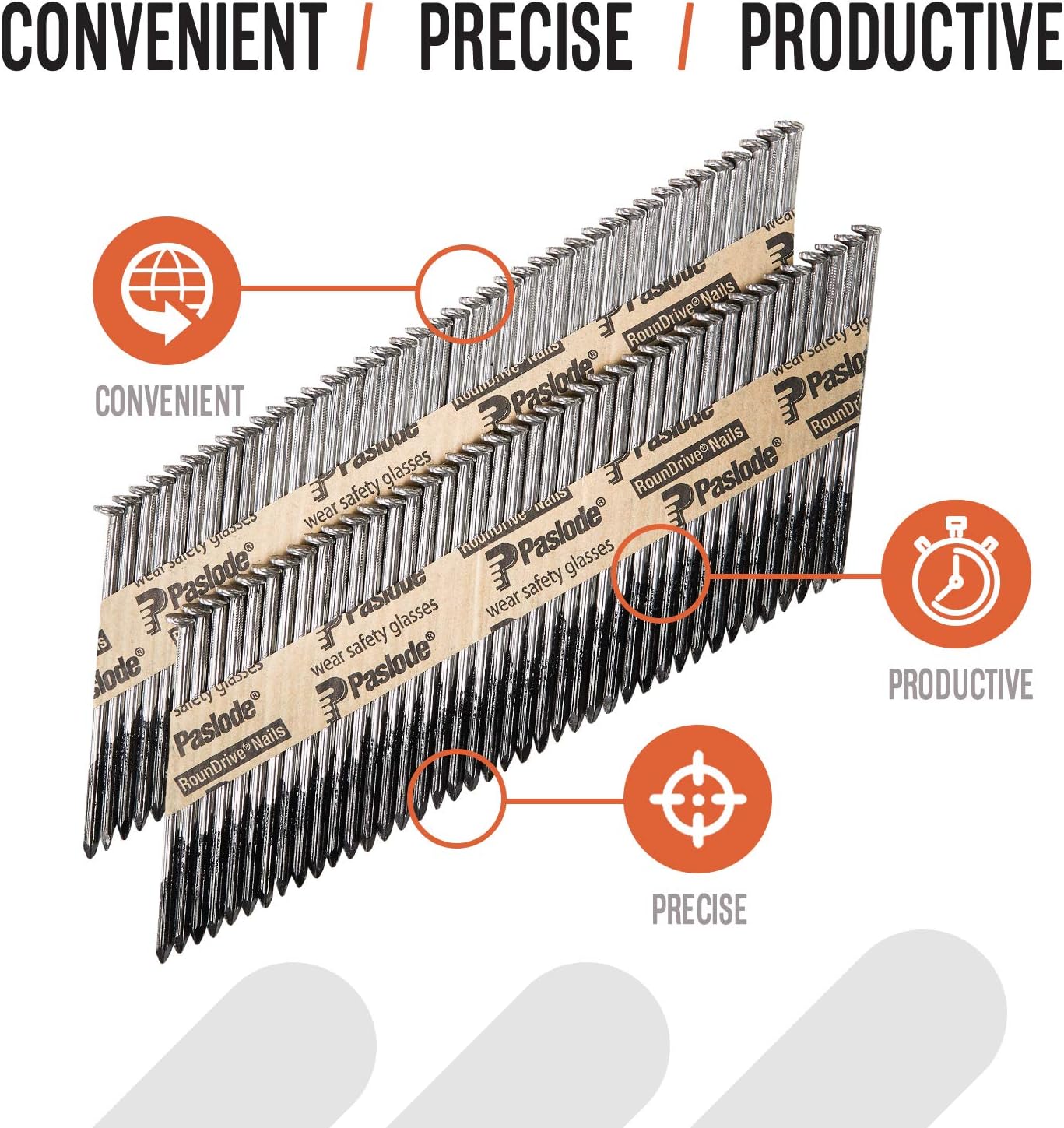Paslode, Framing Nails and Fuel Pack, 650525, 3 inch x .131 Gauge, Smooth Brite, 1 Fuel Cell and 1,000 Nails