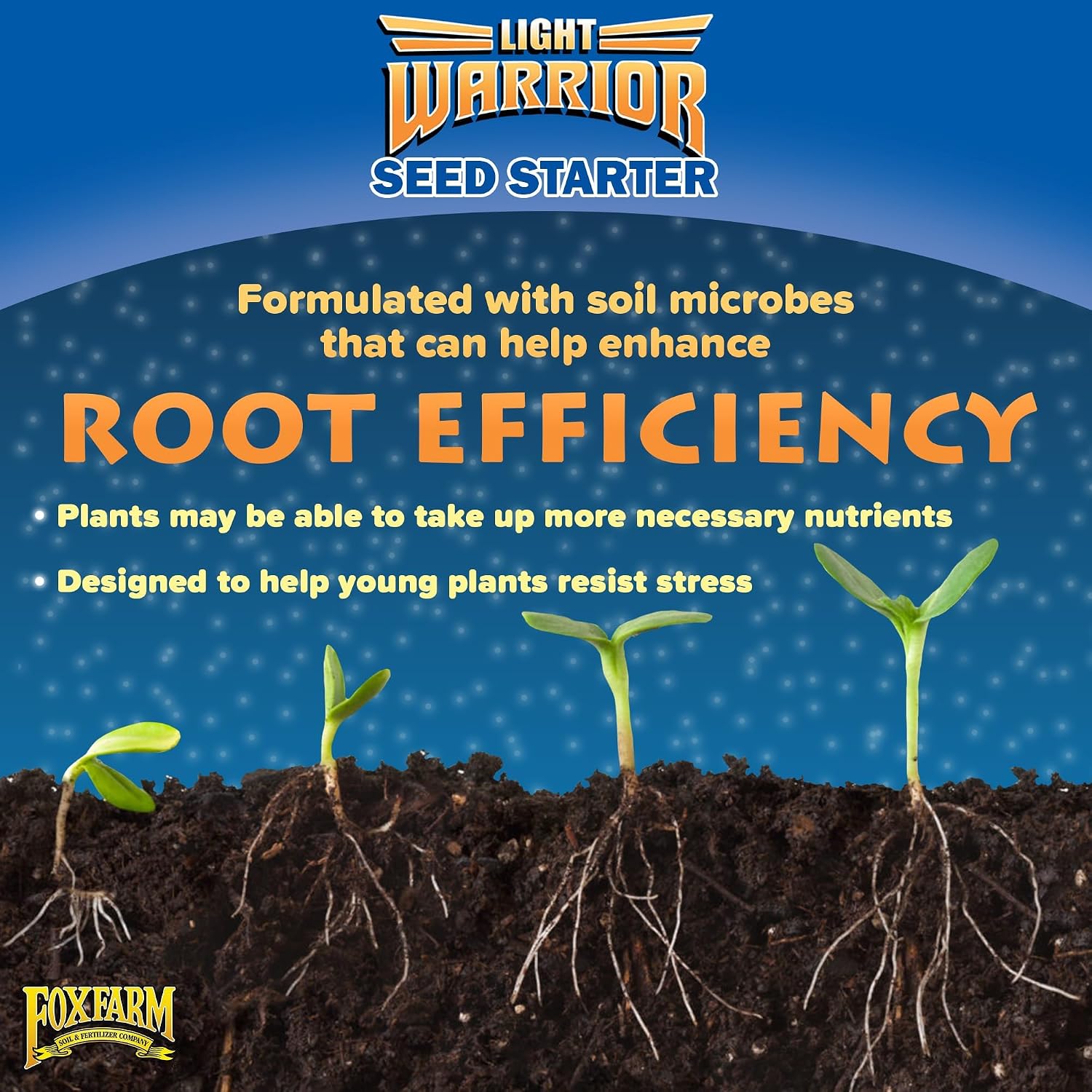 FoxFarm Light Warrior Seed Starter Growing Medium, 1cu ft - Beneficial for Seed Germination and Root Development, Indoor/Outdoor Cultivation - Ideal Nutrition for Plant Seedlings