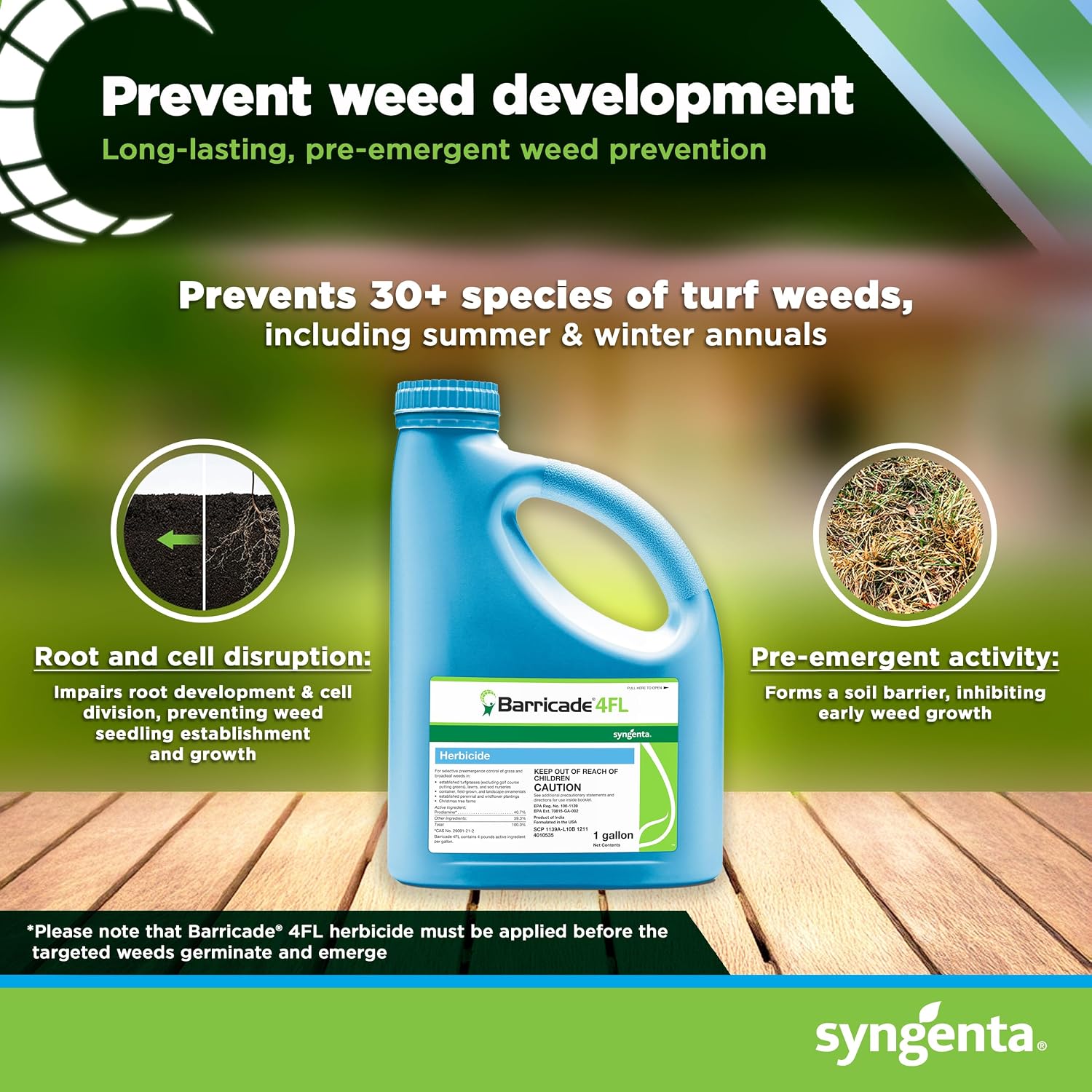 Barricade 4FL Herbicide - 1 Gallon