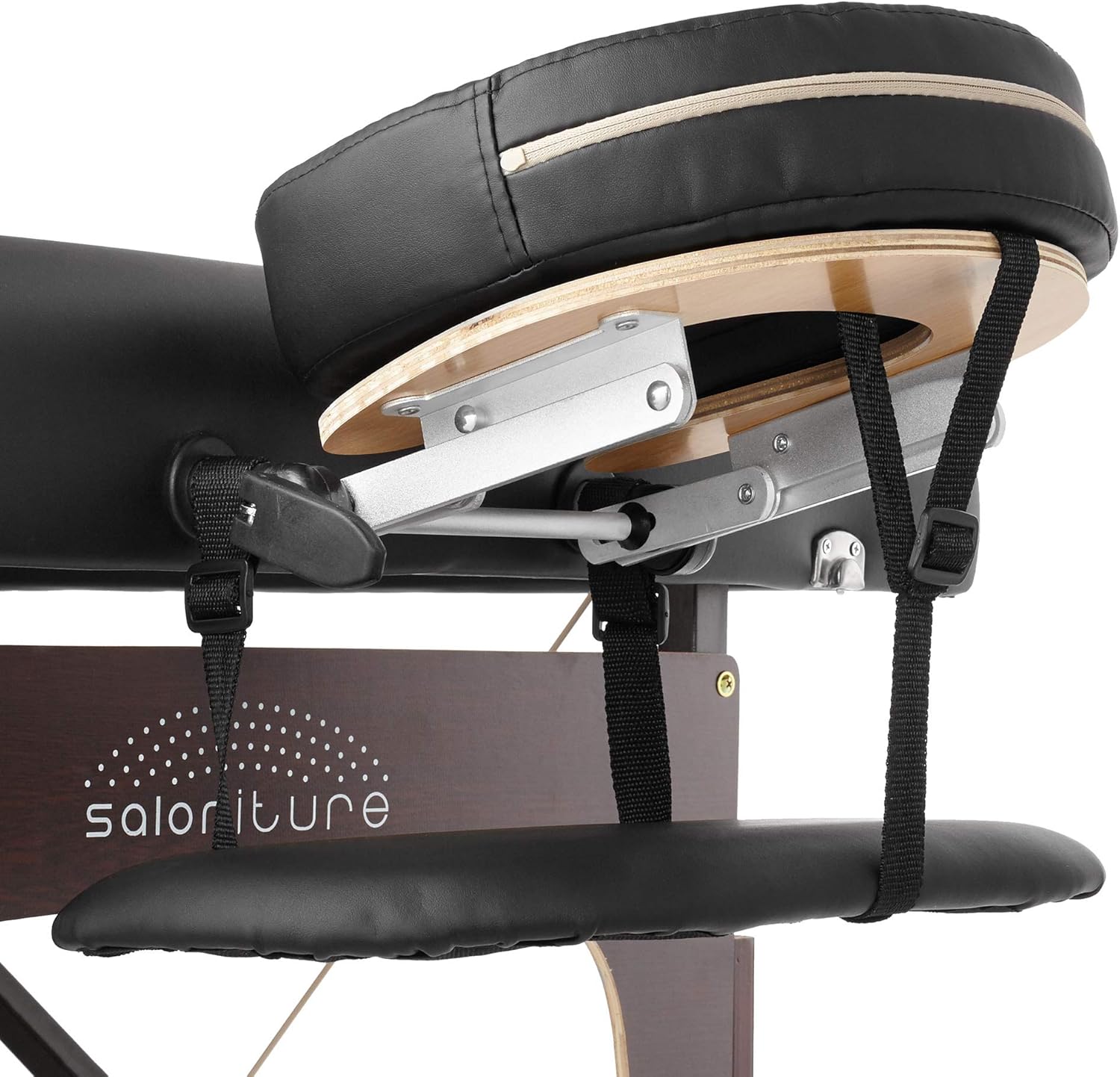 Saloniture Professional Portable Lightweight Bi-Fold Memory Foam Massage Table with Reiki Panels - Includes Headrest, Face Cradle