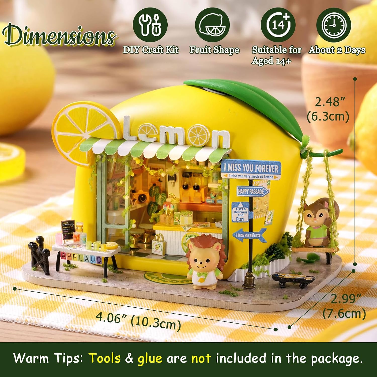 DIY Miniature Dollhouse Kit with Furniture Plus Dust Proof | 1:24 Scale Creative Room Mini Wooden Doll House Accessories for Kids Teens Adults Aged 14+(Beach Cottage)