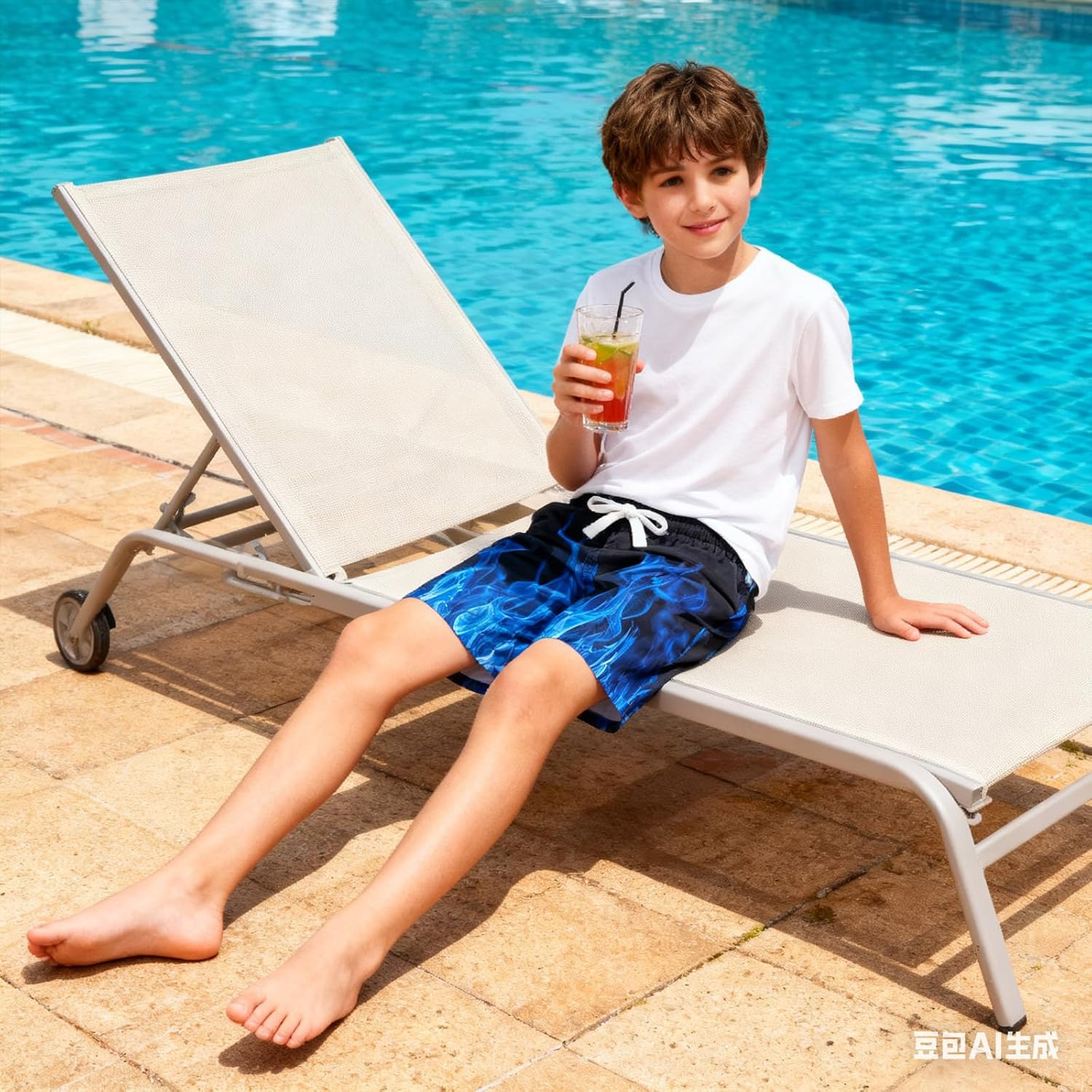 BFUSTYLE Boys Swim Trunks Mesh Lining Kids Bathing Suit 5-14 Years Shorts