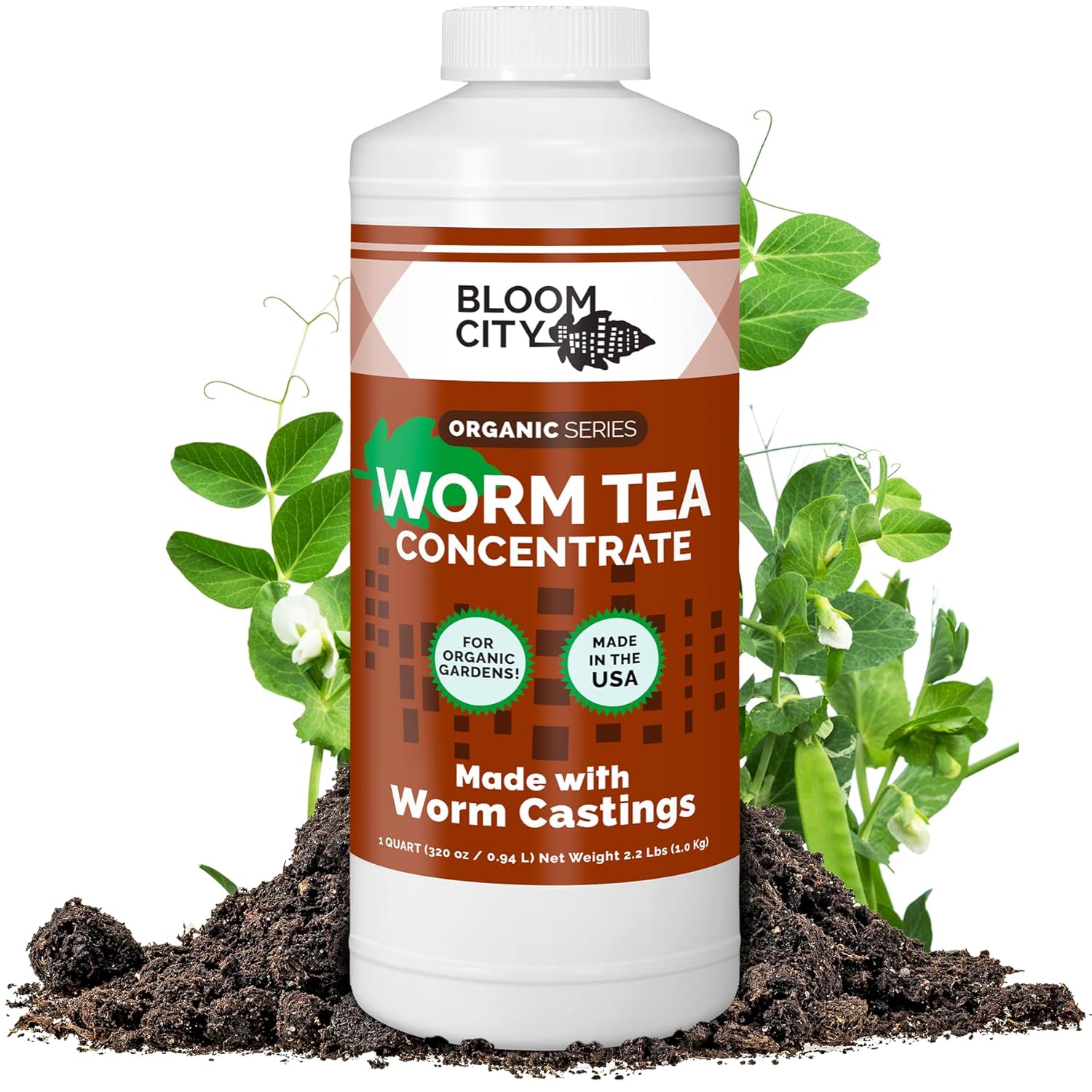 Organic Earthworm Tea Concentrate, Soil Microbe Booster, 1 Gal | For Compost & Plants, Improves Soil Health, Bokashi Bran Booster, Supports Nutrient Uptake, Easy Dilution Ratio