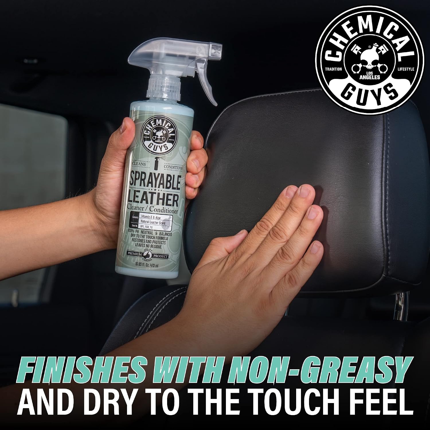 Chemical Guys, Vintage Series Leather Conditioner for Car Interiors, 16 oz | Nourishes and conditions natural, synthetic and faux leather seats, keeping them soft, supple and protected