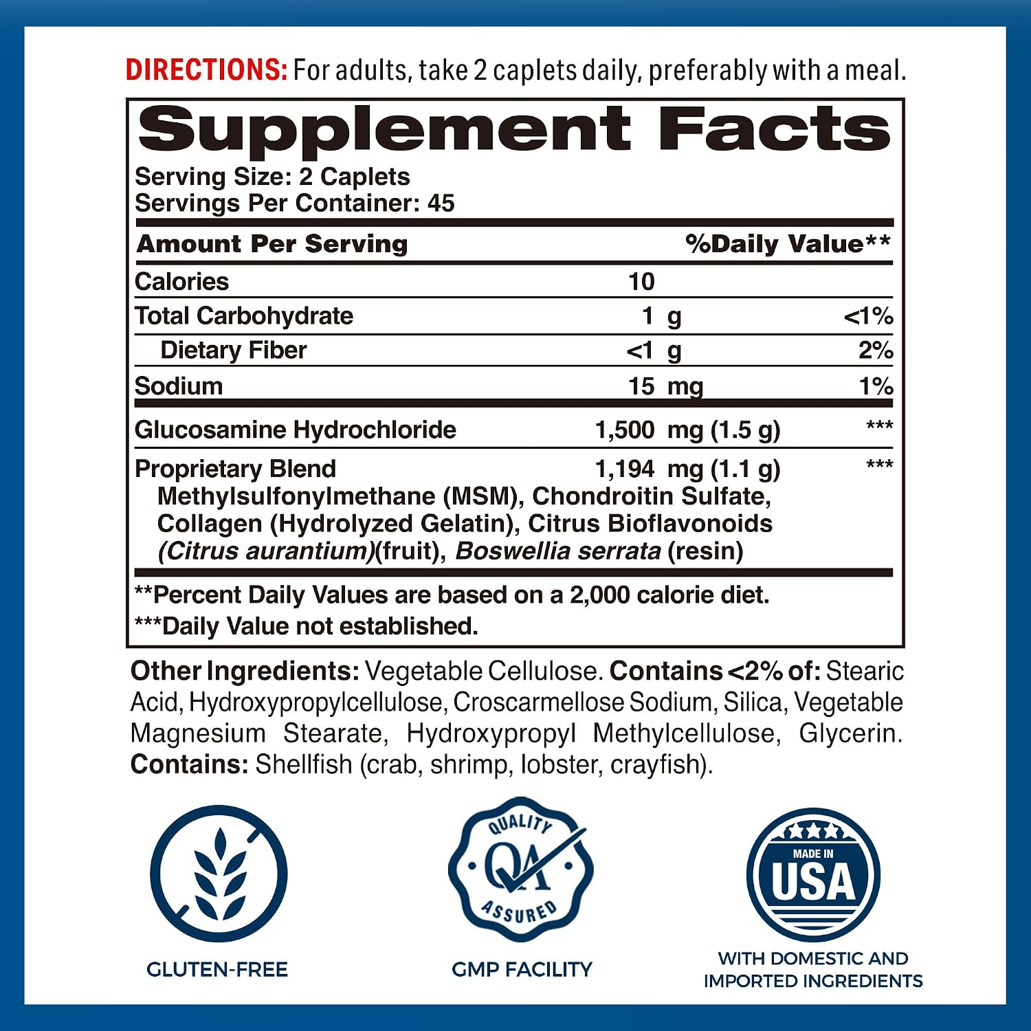 Vitamin World Triple Strength Joint Mover, Glucosamine Chondroitin with MSM | Joint Support Supplement, Collagen & Boswellia Serrata Extract, Support Joint Strength, Comfort & Flexibility, 270 Caplets