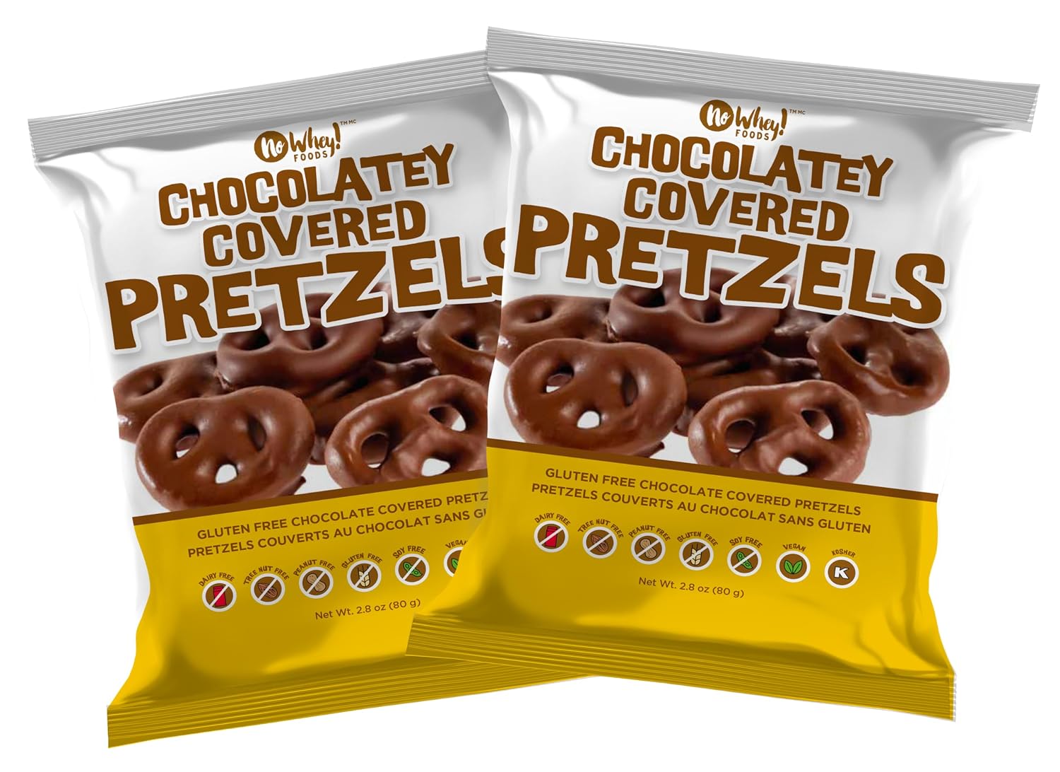 Chocolate Pretzels, 2 PACK - Vegan, Dairy & Nut Free, Allergy Friendly