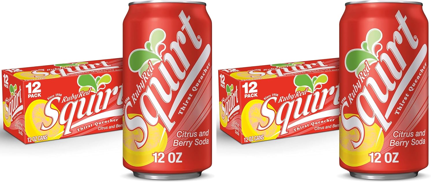 Squirt Soda, Grapefruit, 12 Fl Oz Cans, 12 Pack