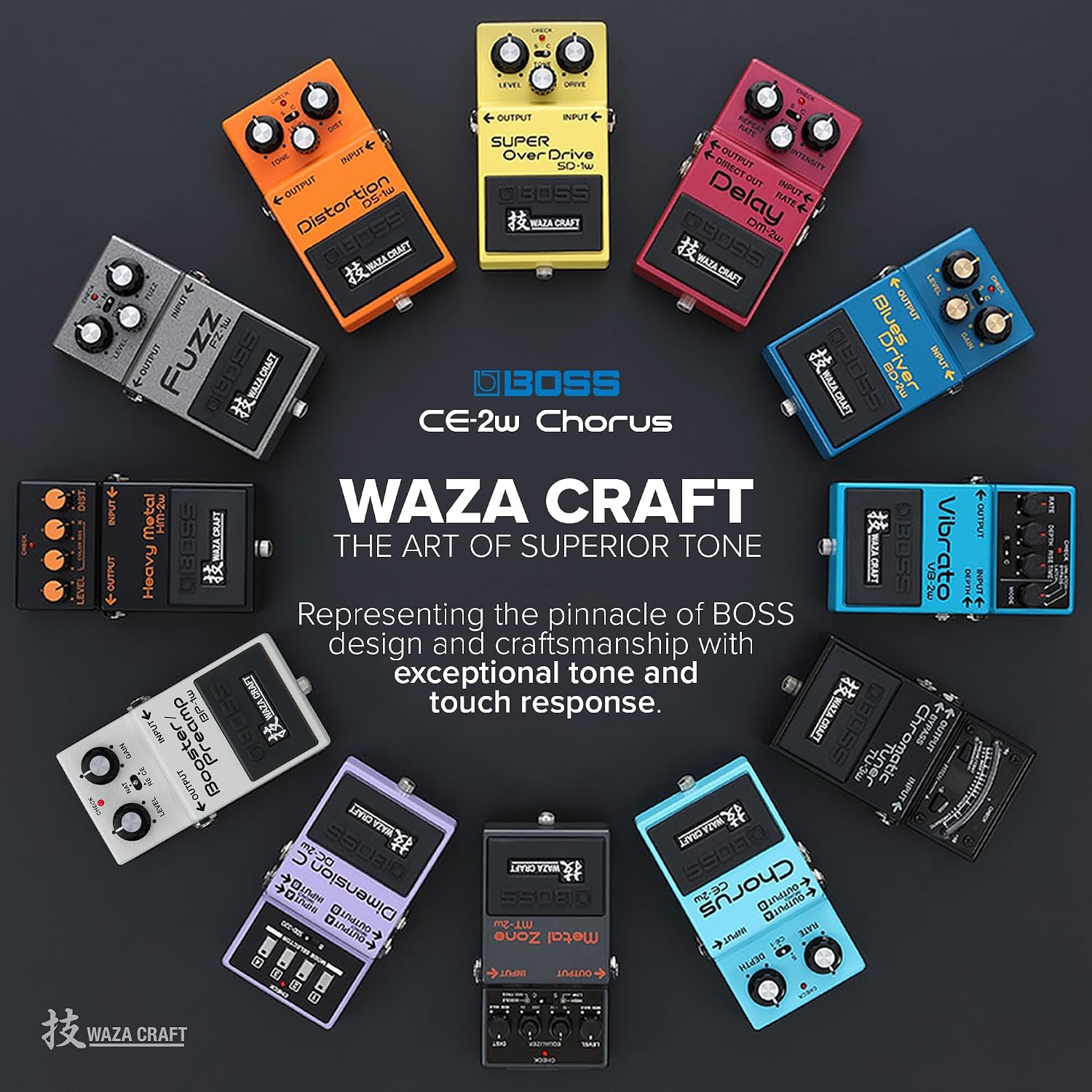 BOSS CE-2W Chorus | Premium Waza Craft Guitar Effect Pedal with Analog Circuitry | True Reproduction of the Legendary CE-2 & CE-1 Chorus Pedals