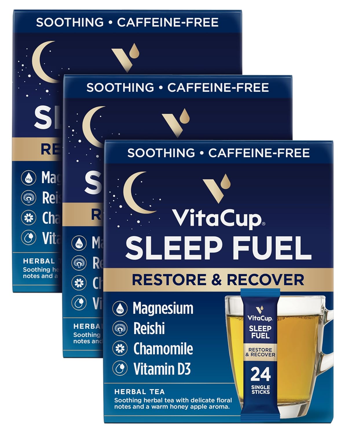VitaCup Green Tea Instant Packets with Matcha, 16ct | B Vitamins, D3