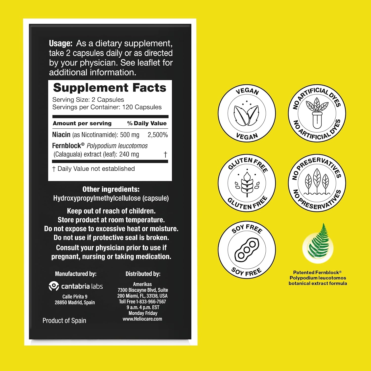 Heliocare Advanced with Nicotinamide Antioxidant Supplement