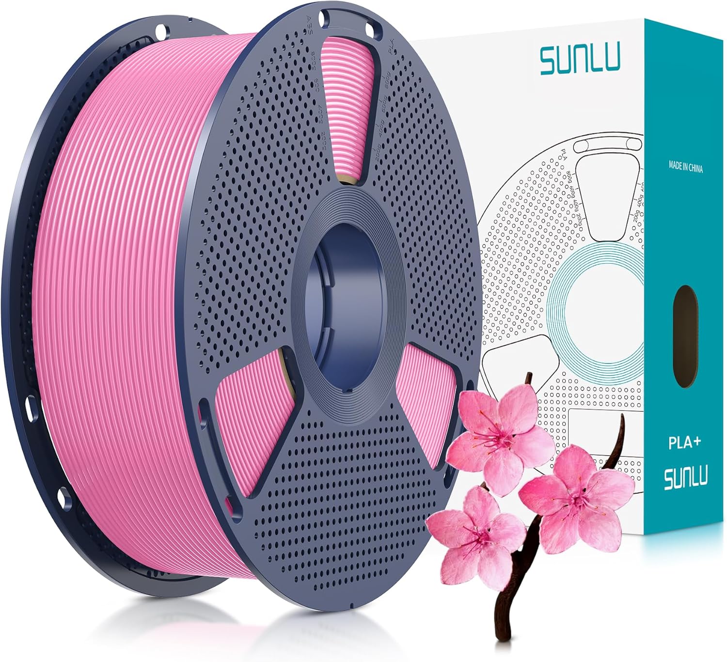 SUNLU PLA Plus Filament 1.75mm White 1KG