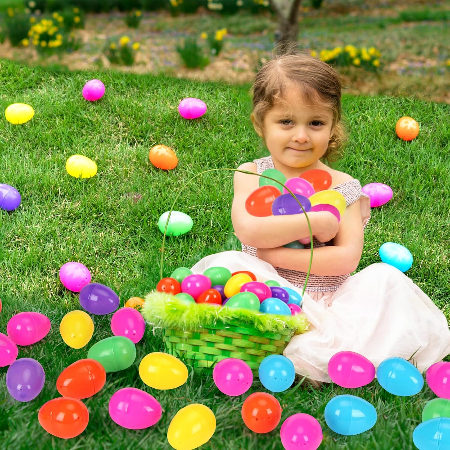 YEAHBEER 288 Easter Eggs -2.36" Bright Colors Plastic Easter Eggs Empty for Easter Hunt, Easter Basket Stuffers, Party Favor, Classroom Prize Supplies