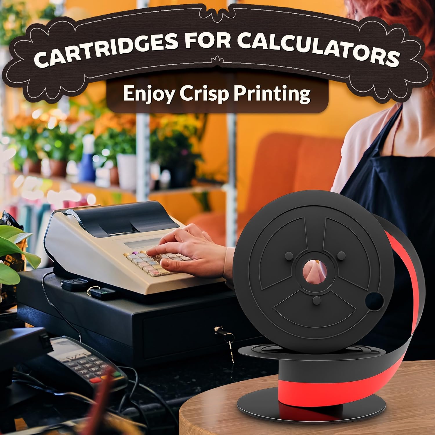 3 Pcs Canon MP11DX Calculator Ink Ribbon, Red/Black, 18ft x 0.5in | Compatible with Sharp EL-1197PIII, Porelon #11216 and Other Popular Models