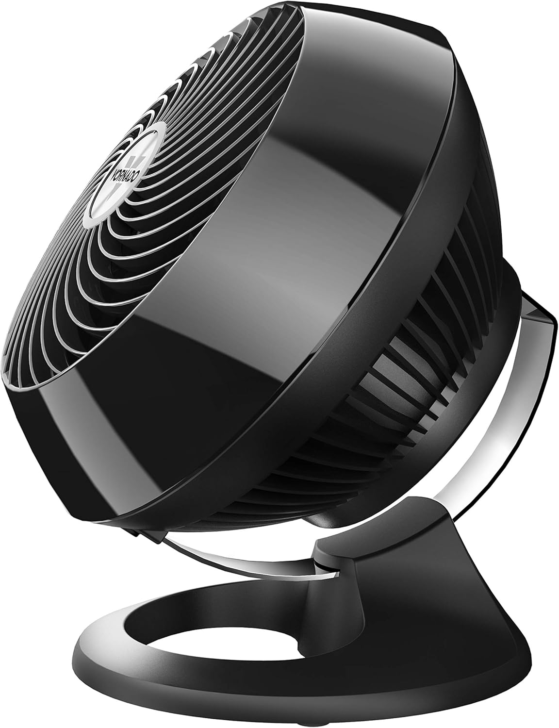 Vornado 460 Small Desk Fan with 3 Speed Settings, Adjustable Tilt Chrome Glide Bar, for Bedroom, Office, Home, Air Circulation up to 70 Feet, Quiet Table Fan, Black