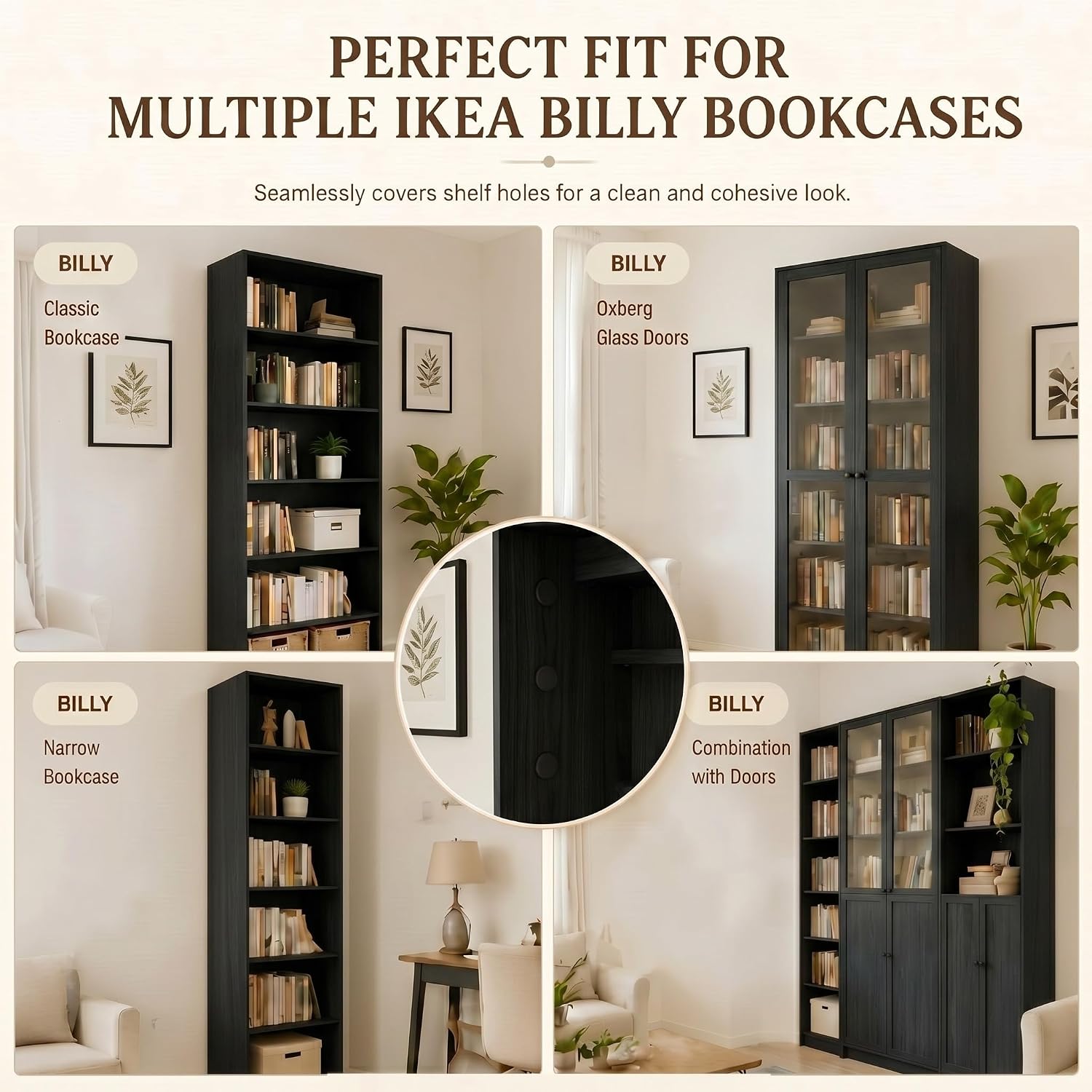 240 Pcs White Hole Plugs Covers Caps Compatible with IKEA Kallax Bookcase Cabinet Shelving 3.5mm Furniture Hole Fillers Compatible with Billy Bookshelf for a Seamless Built in Look