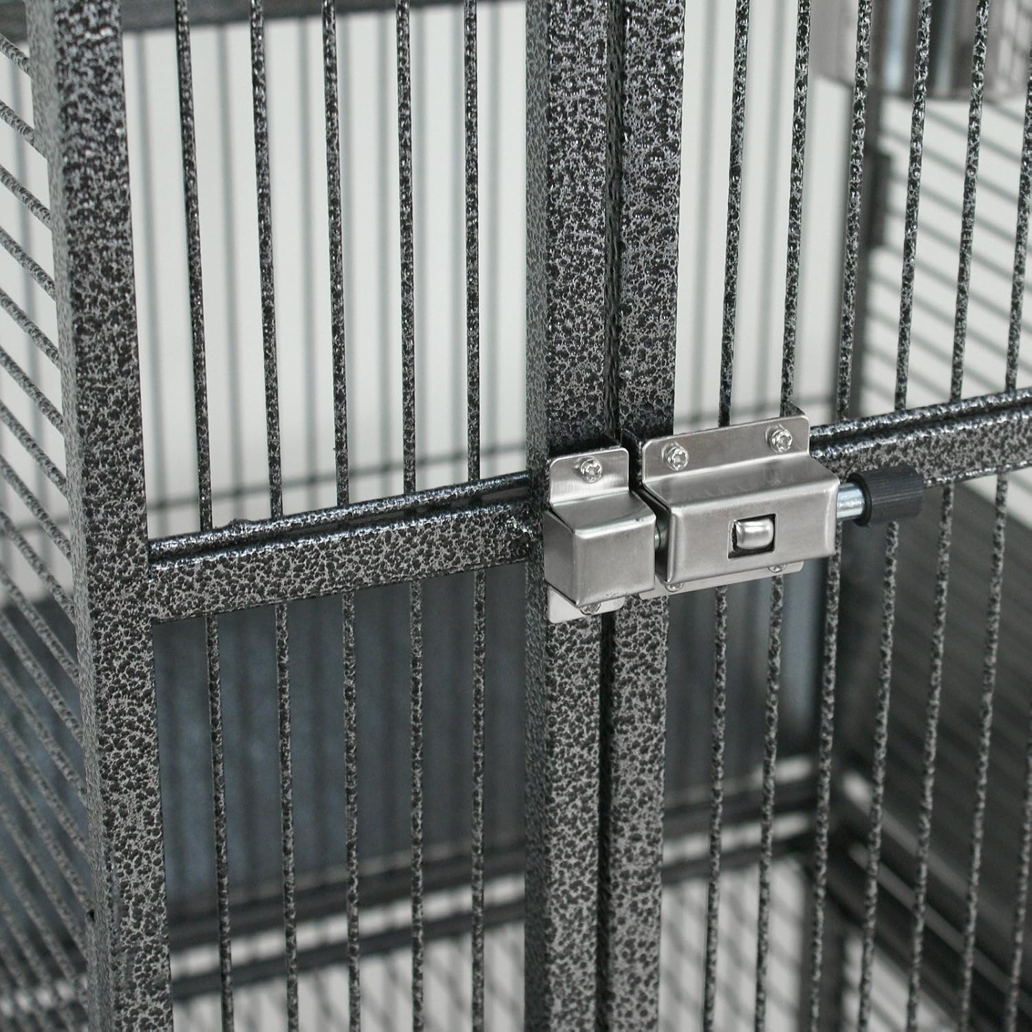 68 inch Iron Bird Cage, Play Top Parrot Cage with Rolling Stand for Parrot Cockatiels Parakeet Cage Macaw Finch Cockatoo Perch Pet House, Black