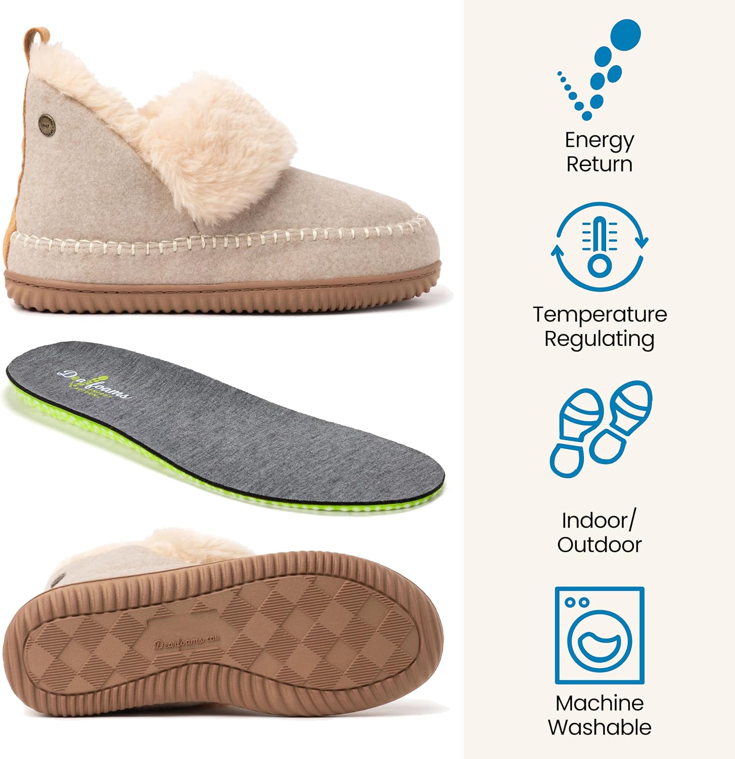 Dearfoams Women's Moritz Mountain Energy Return Technology Bootie