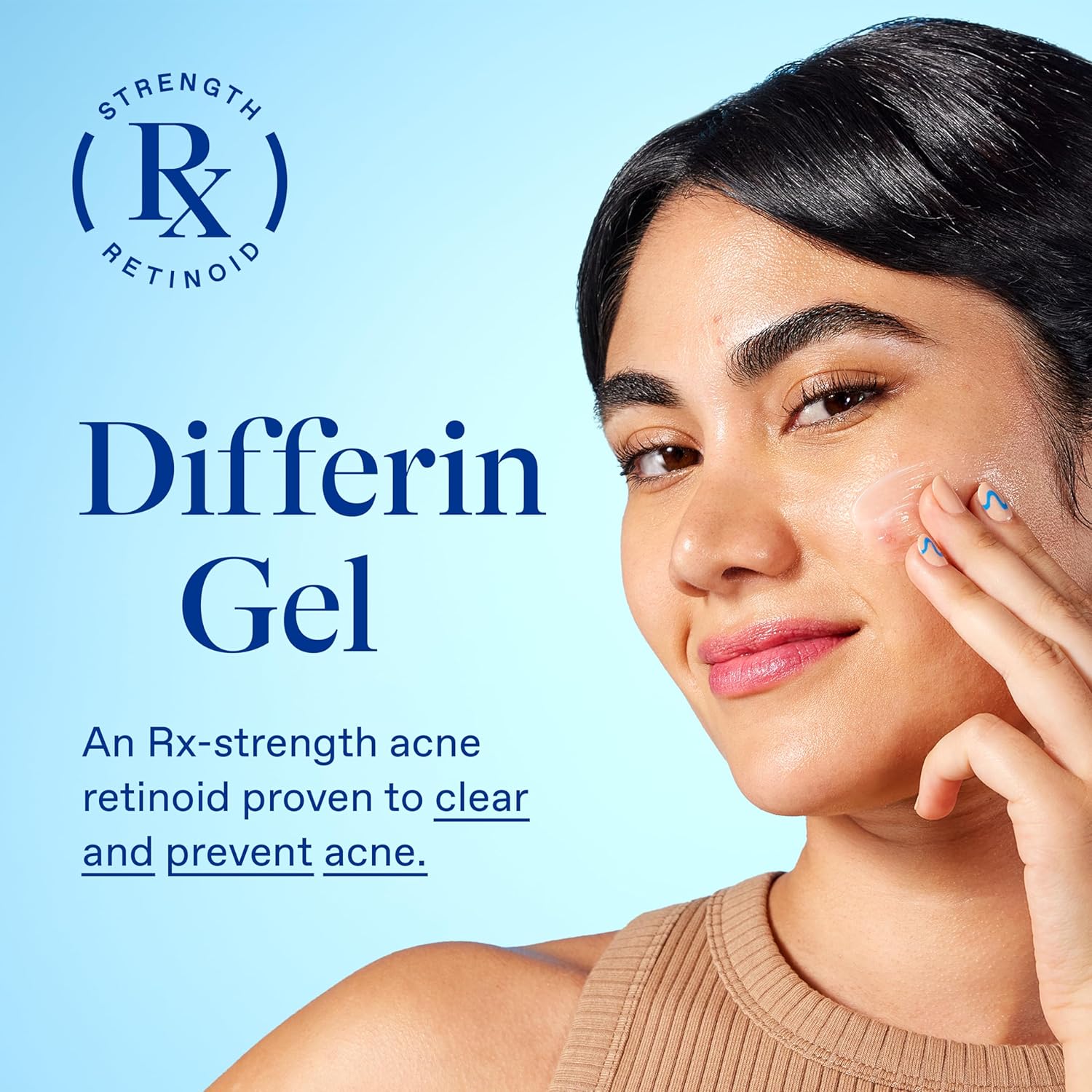 Differin Acne Retinoid Treatment Gel, 0.1% Adapalene, 45g Tube, 2ct