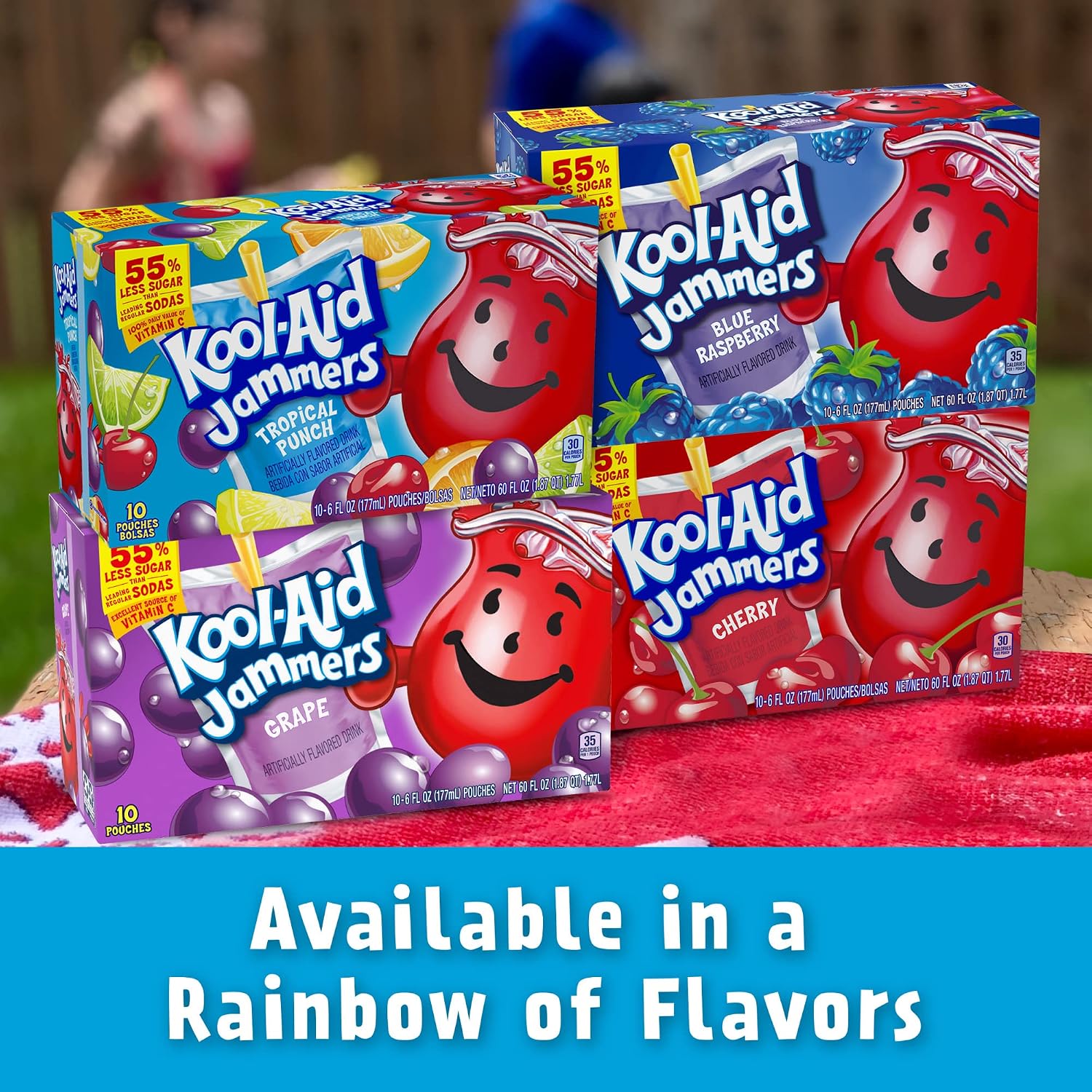 Kool-Aid Drink, 10 ct Box Tropical Punch Flavored, 6 fl oz Pouches | for Flavorful Hydration and Shareable Refreshment Good Source of Vitamin C, Caffeine Free Gluten Free