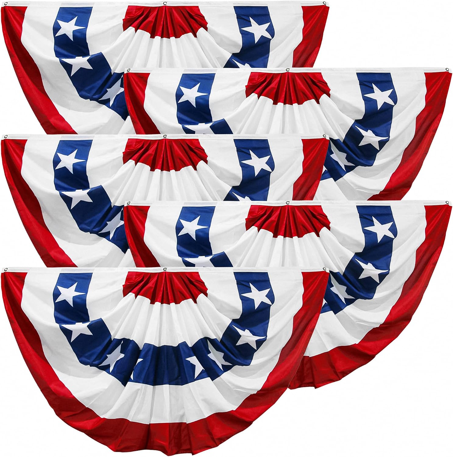 HOOSUN 4th Of July Decorations, American Flag Bunting for Outside, 3x6 Ft Fourth of July Bunting Patriotic Memorial Day Decor