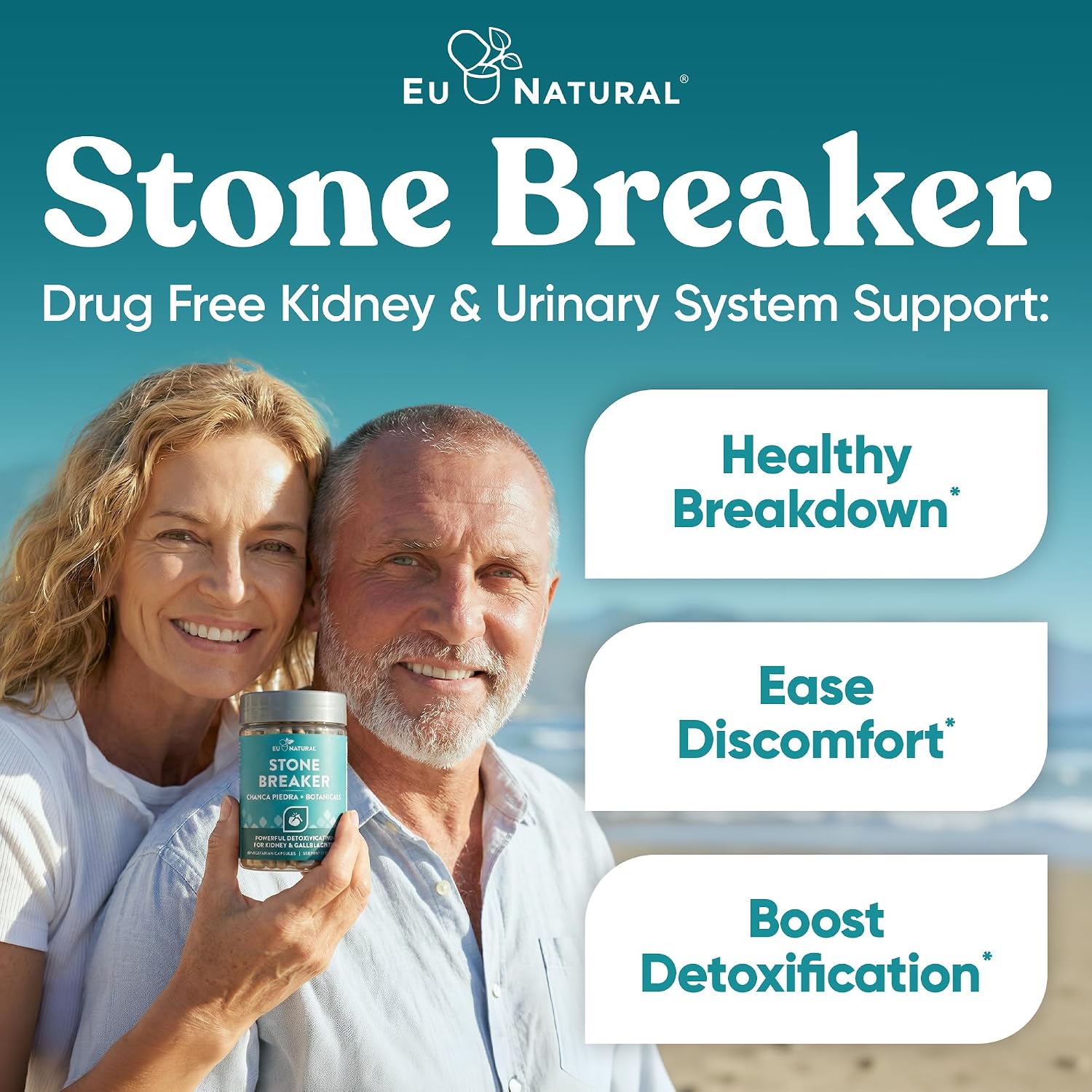 Eu Natural Chanca Piedra Stone Breaker, 60 Vegetarian Capsules | The Original herbal stone breaking formula with Celery Seed & Parsley to support kidney, gallbladder & urinary tract health