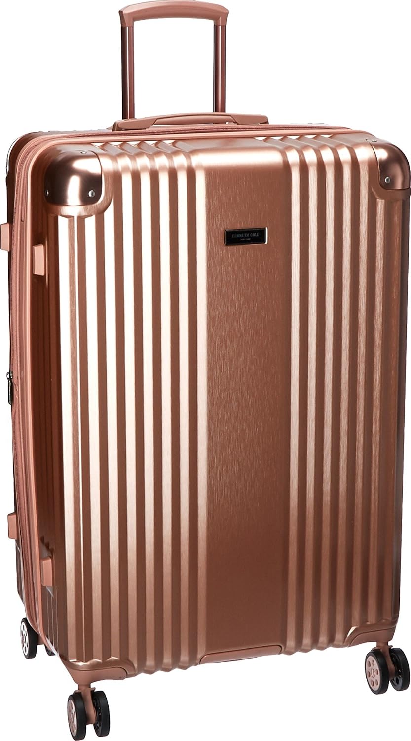 Kenneth Cole REACTION Renegade Luggage Expandable 8-Wheel Spinner Lightweight Hardside Suitcase, Champagne, 20-Inch Carry On