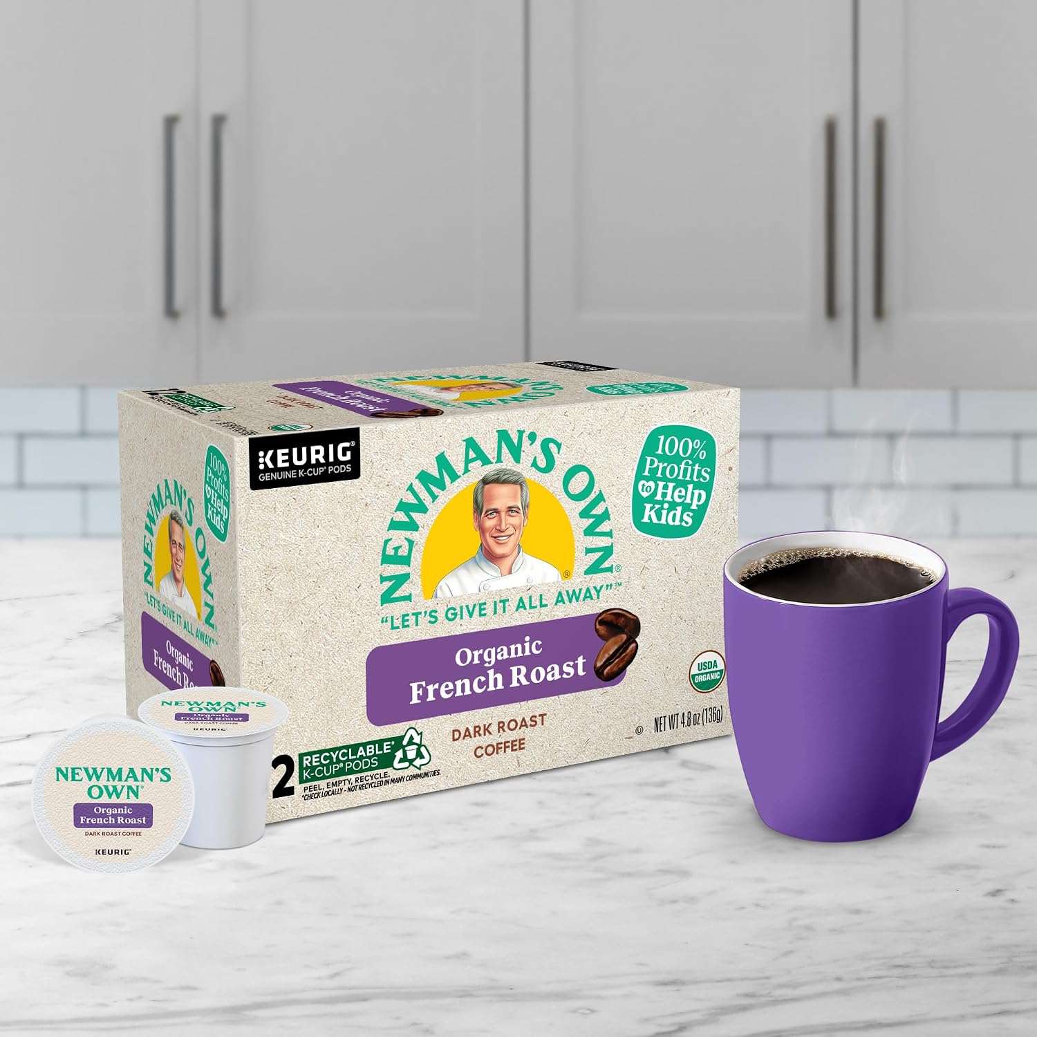 Newman's Own Organics Special Blend Keurig Single-Serve K-Cup Pods, Medium Roast Coffee, 96 Count