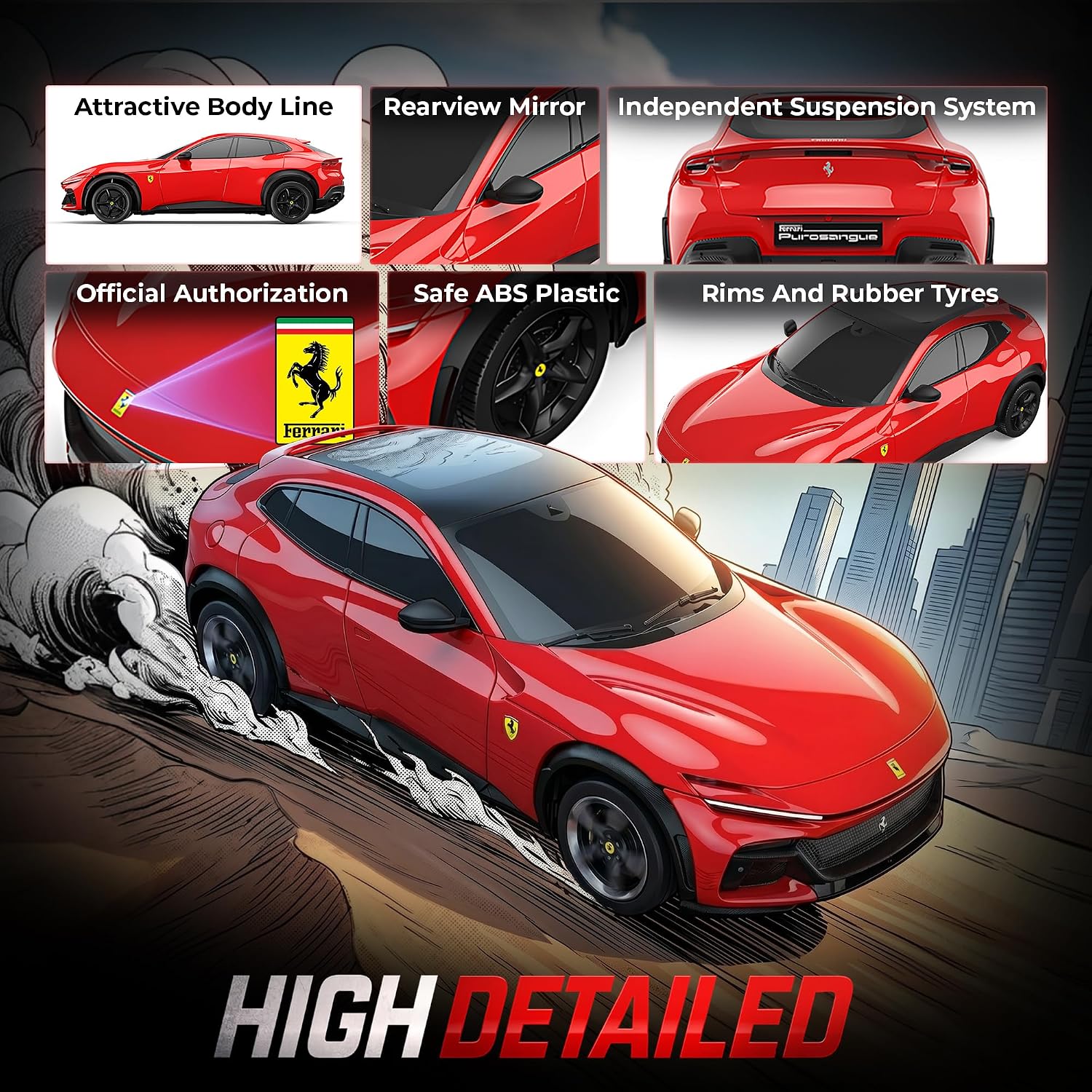 BEZGAR 1:24 Ferrari Remote Control Car Licensed FXX-K EVO