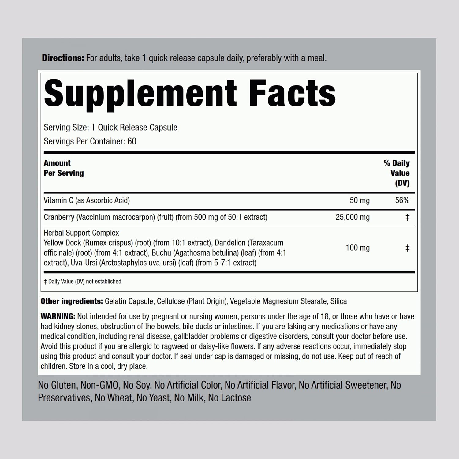 Piping Rock Kidney Support Supplement | 60 Capsules | Care & Restore Formula | For Men and Women | Non-GMO, Gluten Free