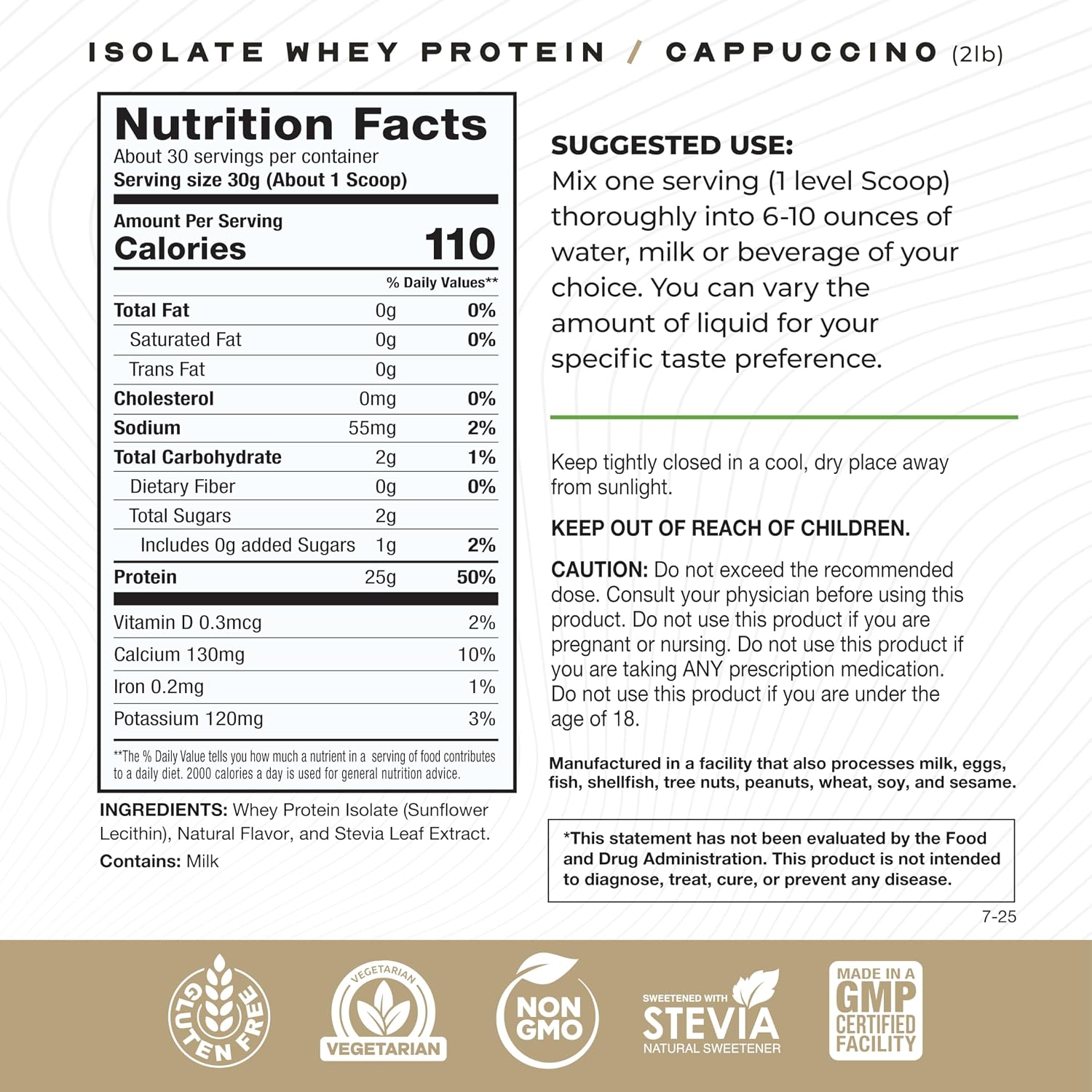 Muscle Feast Grass-Fed Whey Protein Isolate Powder, Chocolate (2lb) | All Natural Hormone Free Pasture Raised, Whey Isolate Protein for Men & Women, Clean, Non-GMO, Delicious Isolate Protein