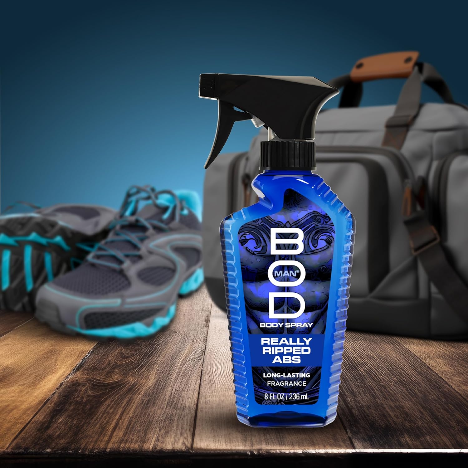 BOD man Fragrance Body Spray, Fresh Blue Musk, 8 fl oz