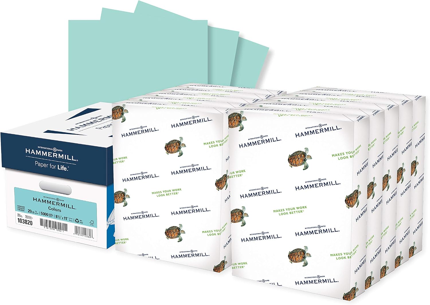 Hammermill Colored Paper, 20 lb Ivory Printer Paper, 8.5 x 11 - Made in the USA, Pastel Paper, 103176R - 1 Ream (500 Sheets)